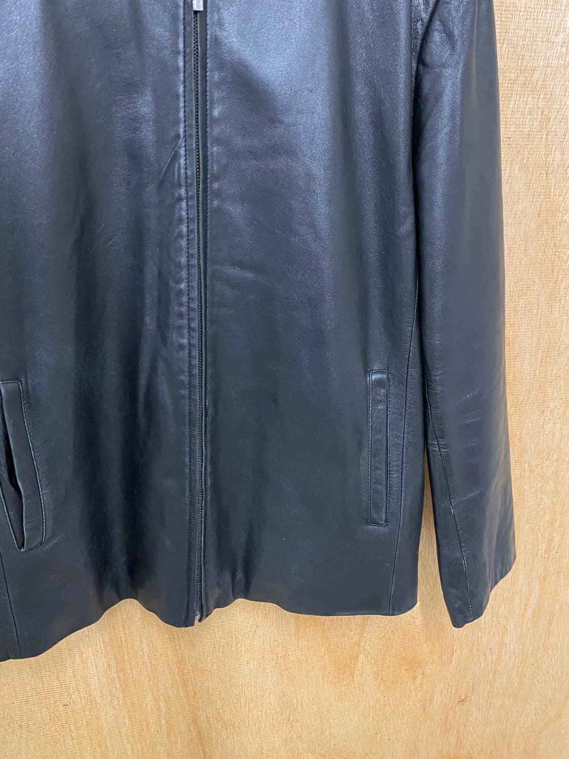 VTG minimal leather jacket 미니멀 레더 자켓 상품이미지4