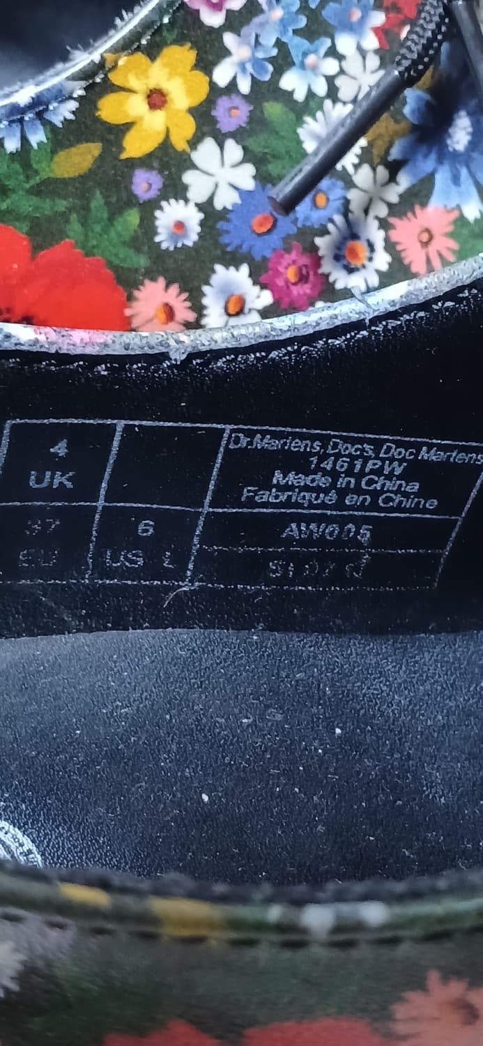 닥터마틴 1461 플라워 가죽 슈즈(uk4, 약 230~235mm) 상품이미지5