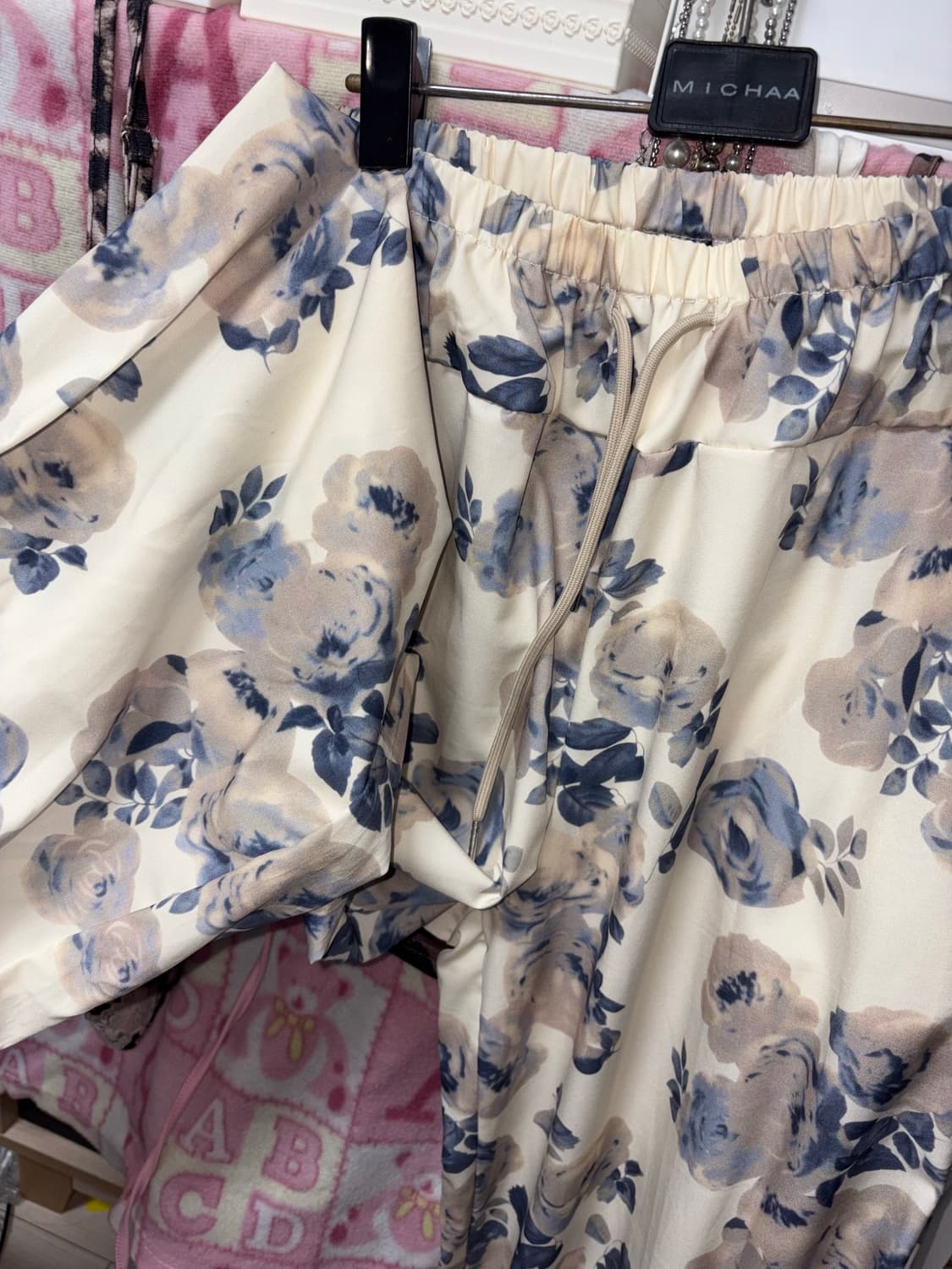 탑 바지 꽃무늬 set 빈티지 상품이미지4