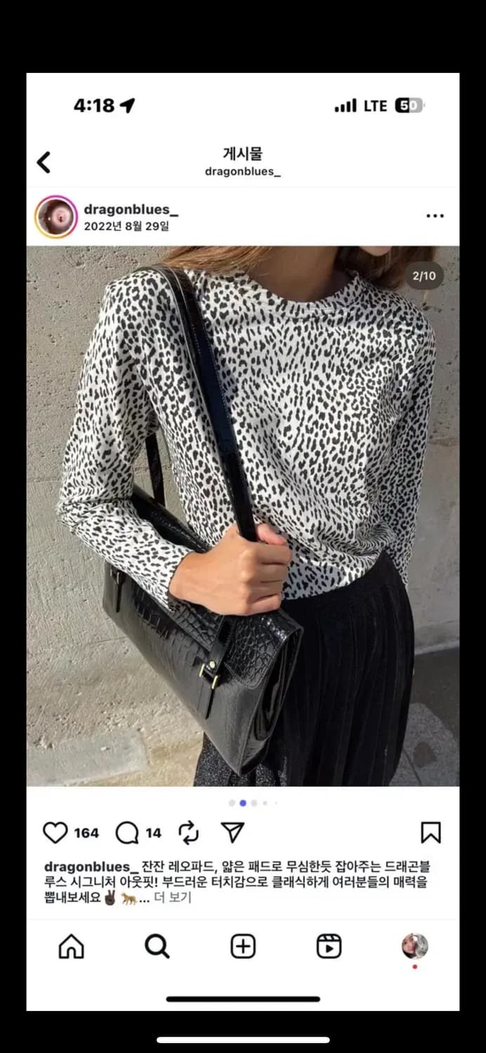 드래곤블루스 호피블라우스 s 상품이미지1