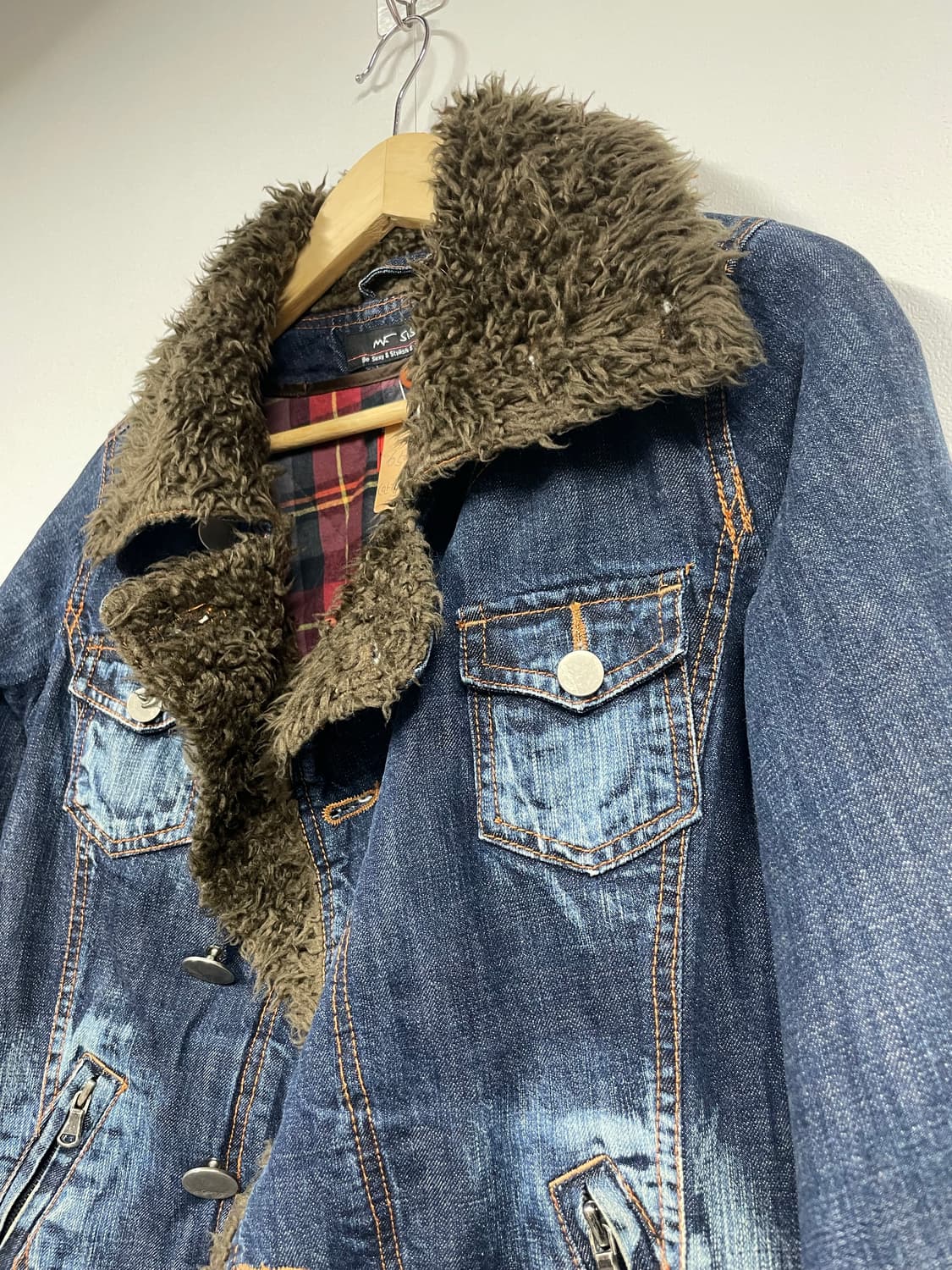 mfsistaz 퍼 데님 자켓 상품이미지3