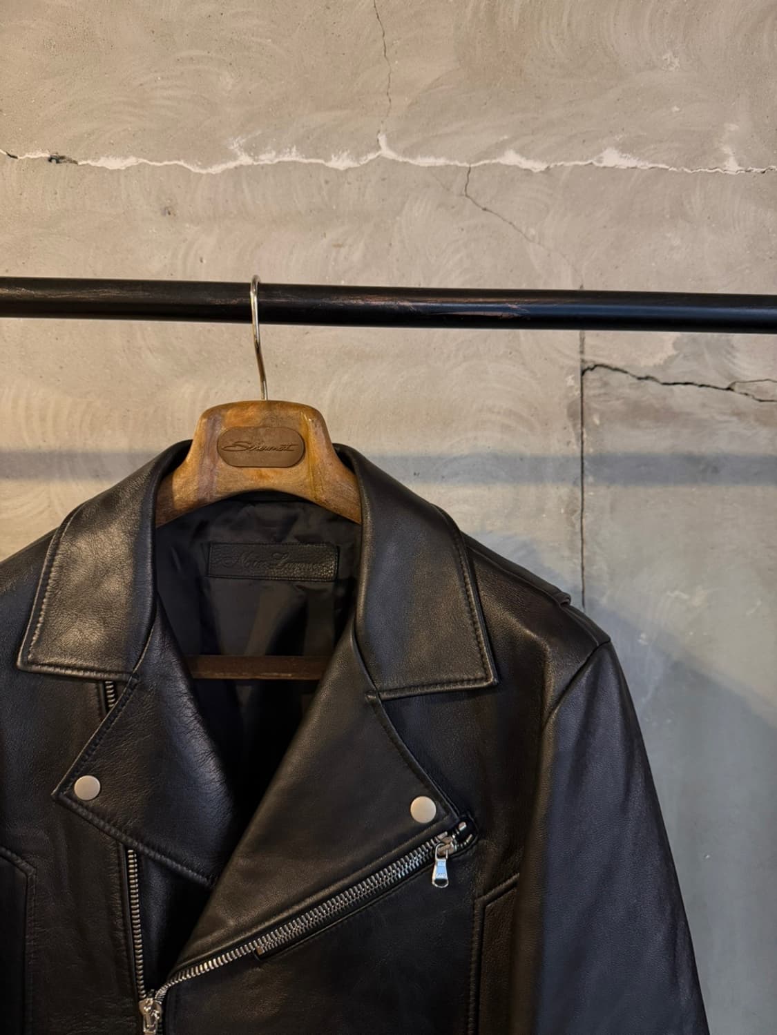 느와르 라르메스 램스킨 라이더 레더 자켓 슬림100 상품이미지4