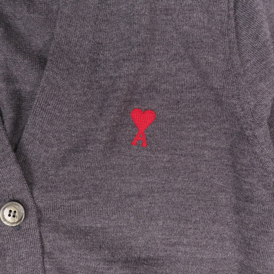 아미 그레이 컬러 로고 여성용 가디건 S 상품이미지2