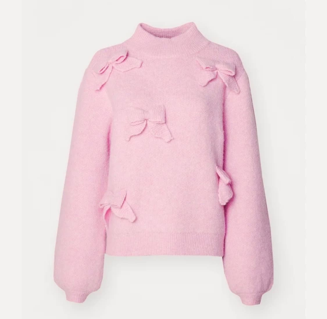 44 55 텍ㅇ새상품 정가45만 Cras 리본 벌룬소매 니트 스웨터 상품이미지1