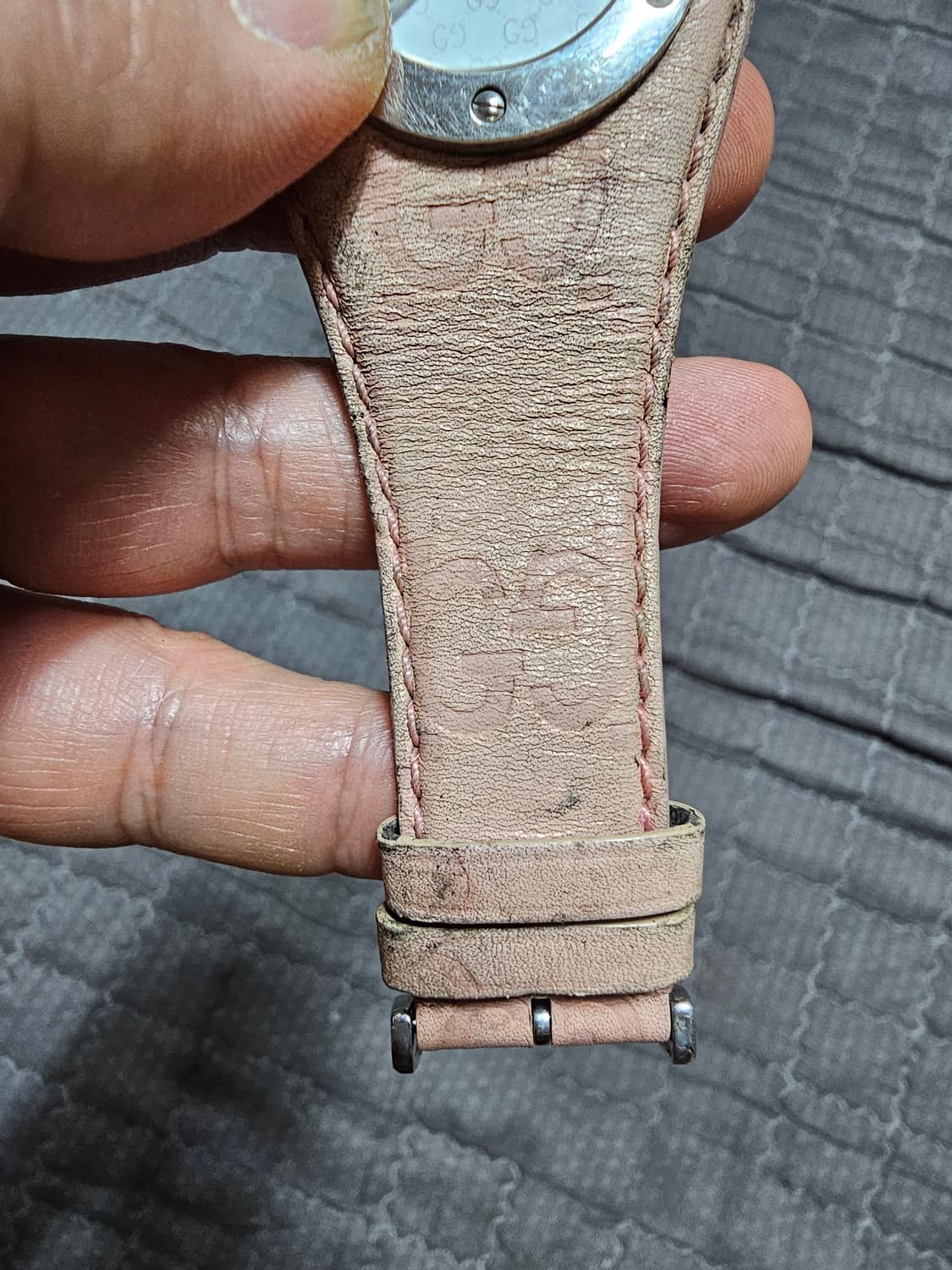 구찌 G로고 여성 시계 핑크 가죽 정품 상품이미지4