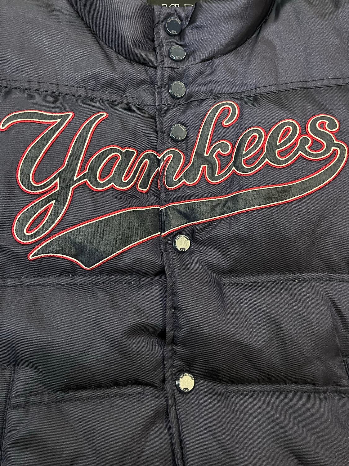 엠엘비 양키스 버튼 덕 다운 패딩 자켓 네이비 105 #csz1787 상품이미지6