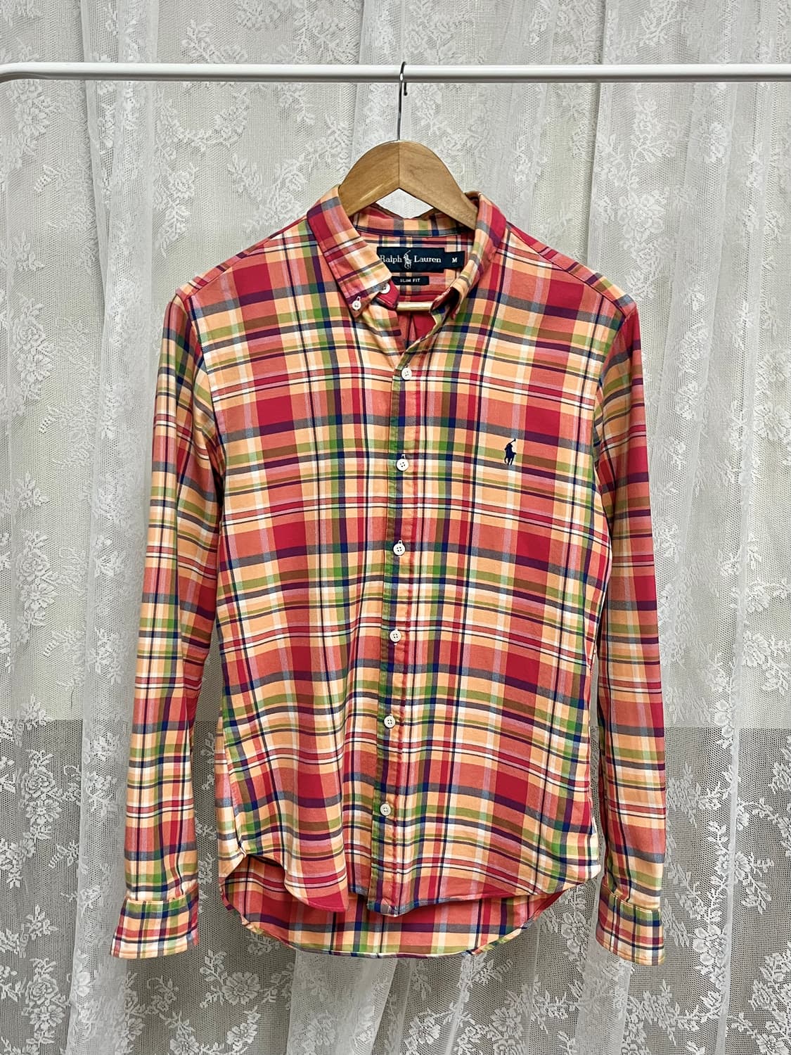 M) 폴로 랄프로렌 슬림핏 체크 셔츠 상품이미지1