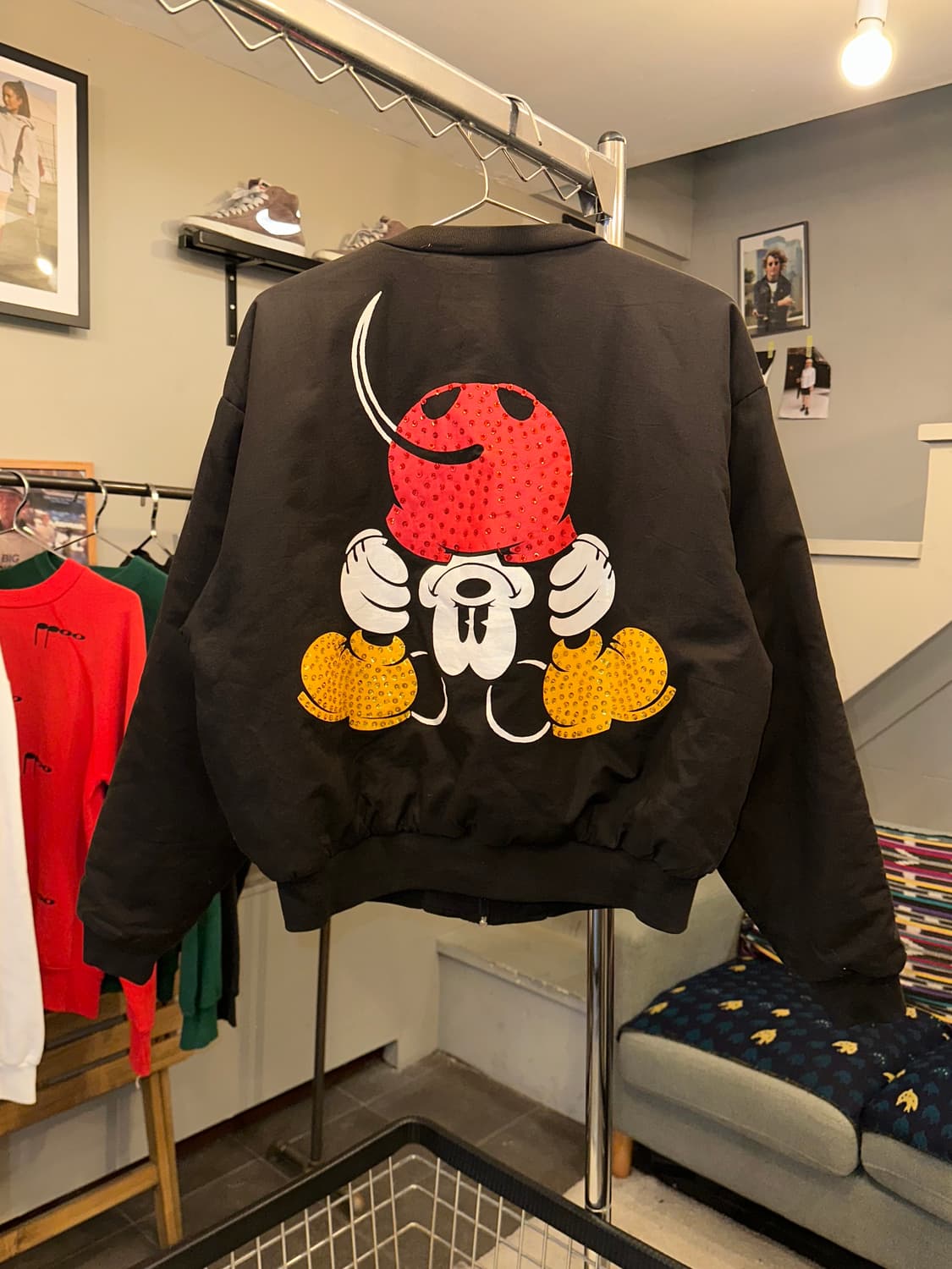 90’s Disney Mickey logo bomber jacket 상품이미지7