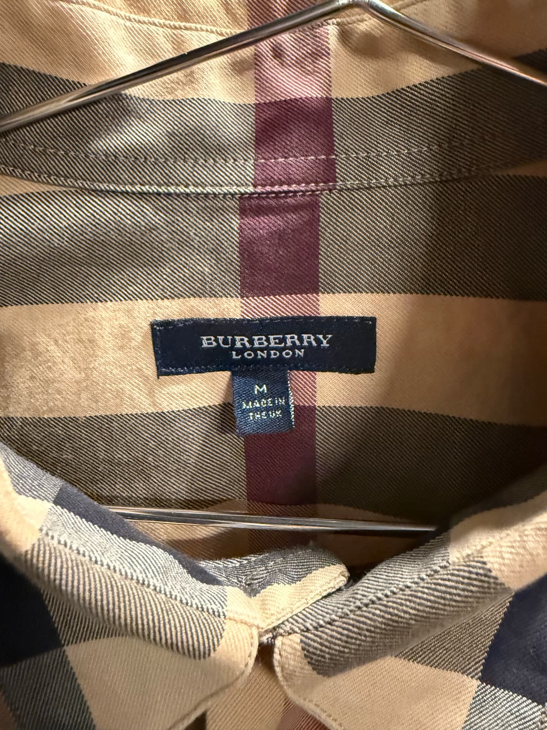 M 버버리 BURBERRY 런던 노바체크 반팔 셔츠 베이지 상품이미지5
