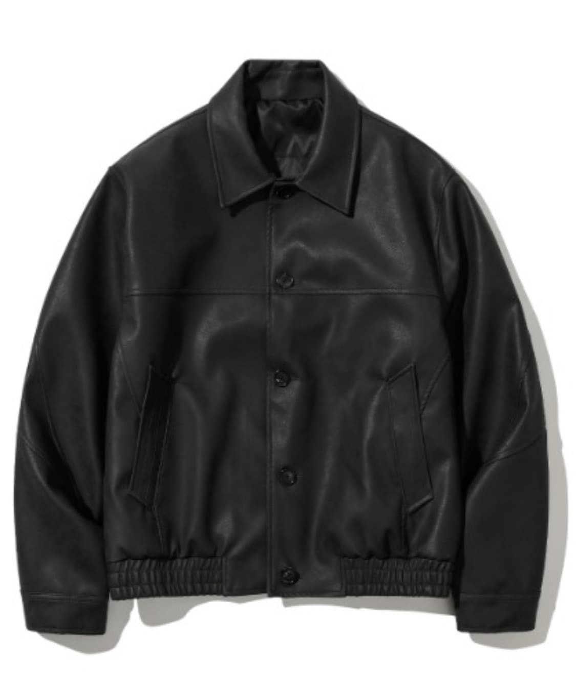 인템포무드 에코 웨이브 레더 자켓 상품이미지1