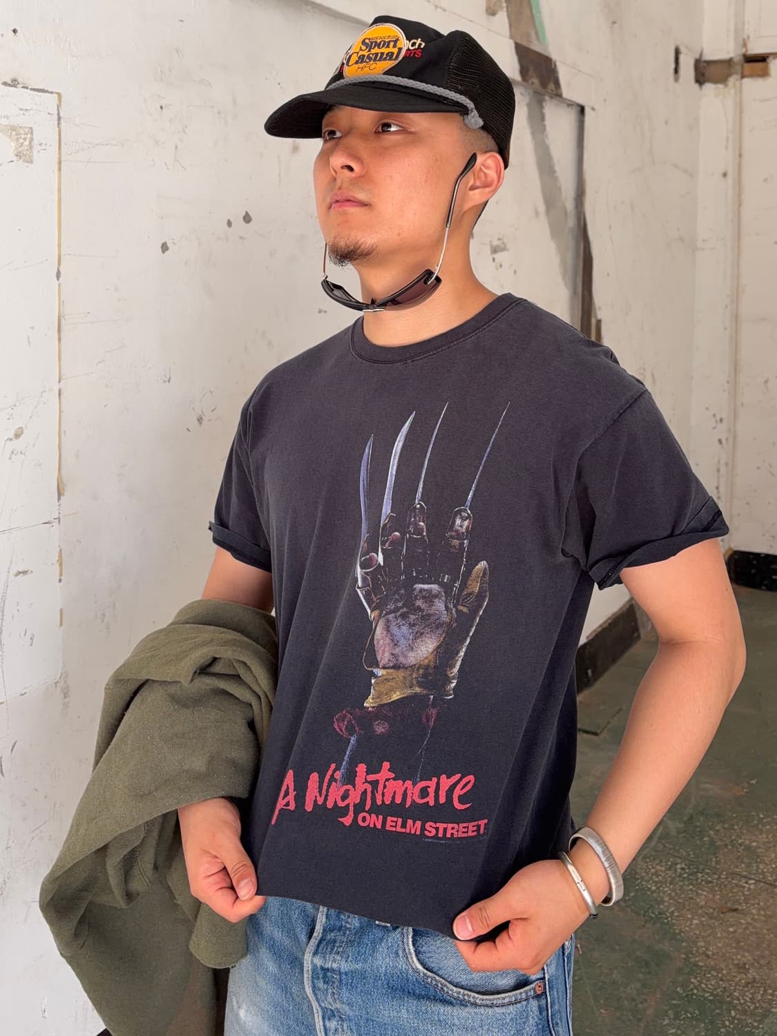 00’s A Nightmare on Elm Street print T 상품이미지3