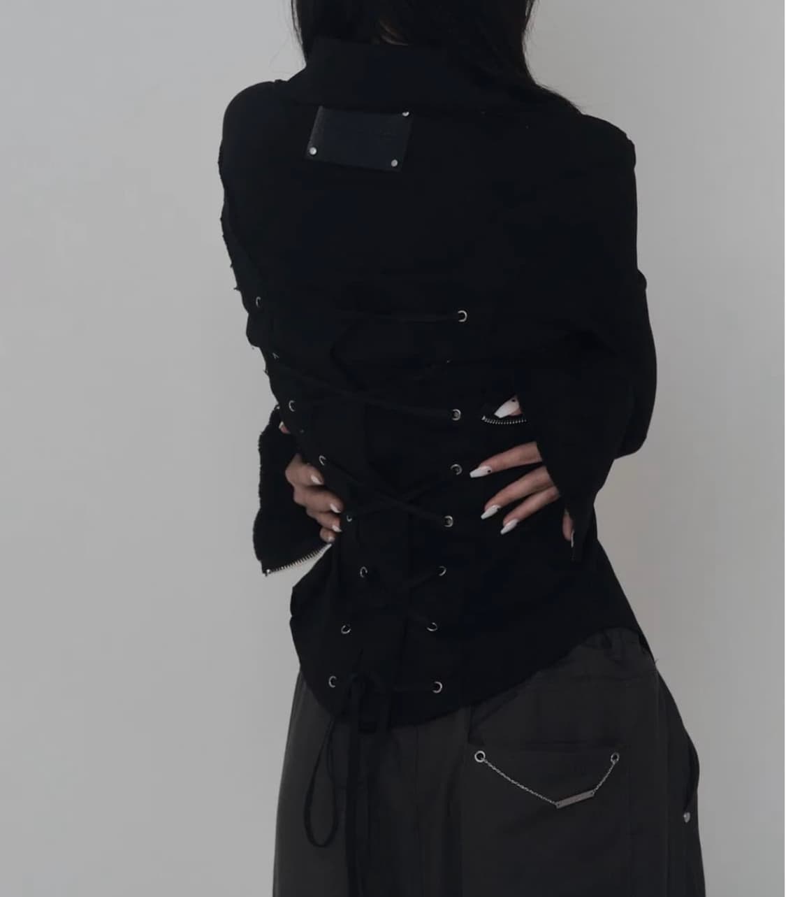 에트오소메 데미지 아일렛 코르셋 자켓 상품이미지3