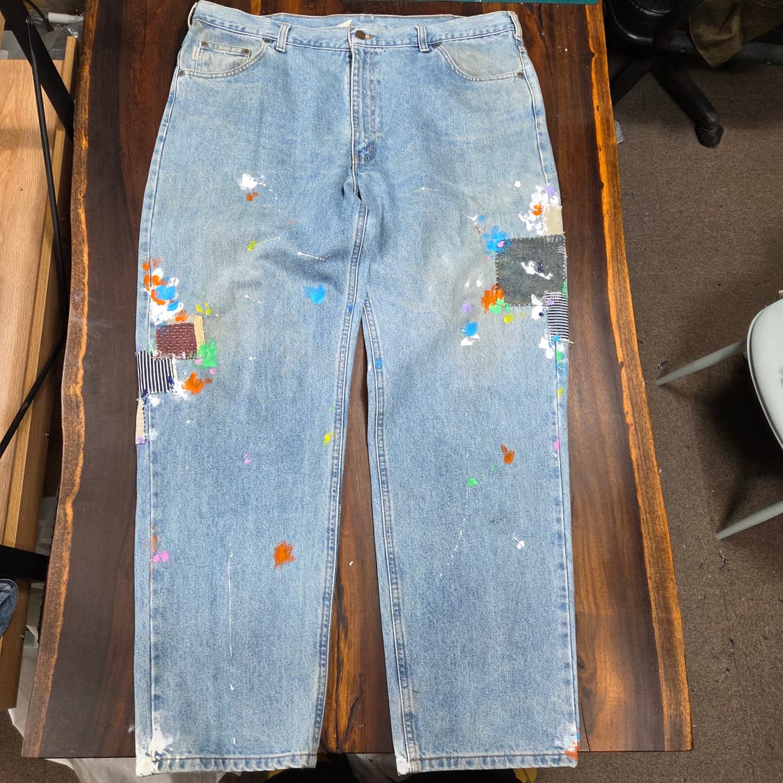 S.O/핸드페인팅, 패치워크 커스텀팬츠 상품이미지3