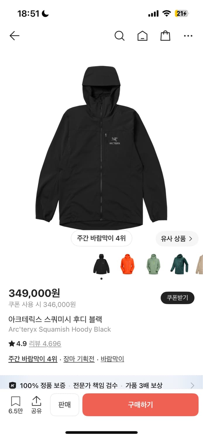 아크테릭스 스쿼미시 상품이미지2