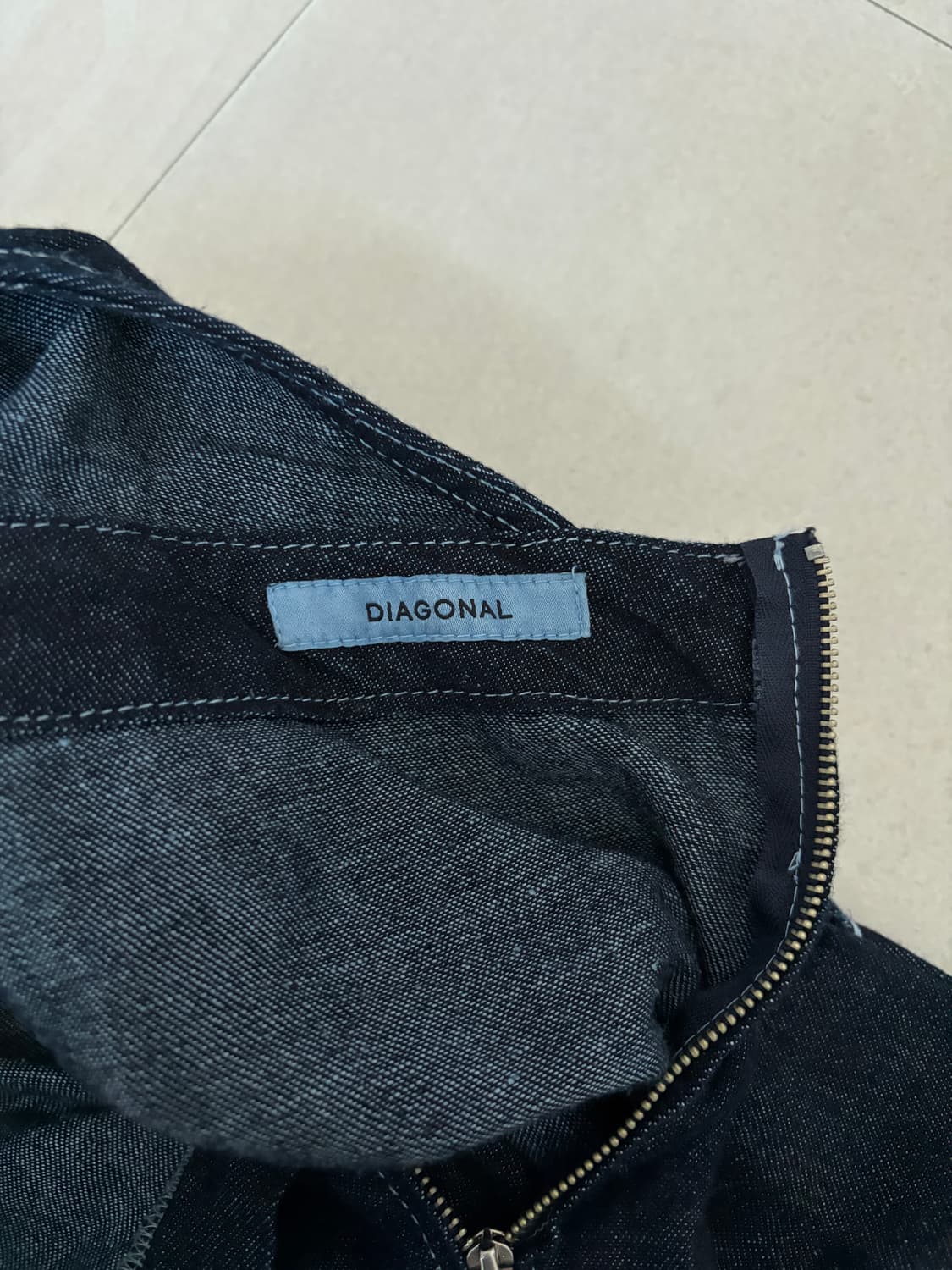 다이애그널 X 마리떼프랑소와저버 데님 원피스 상품이미지3