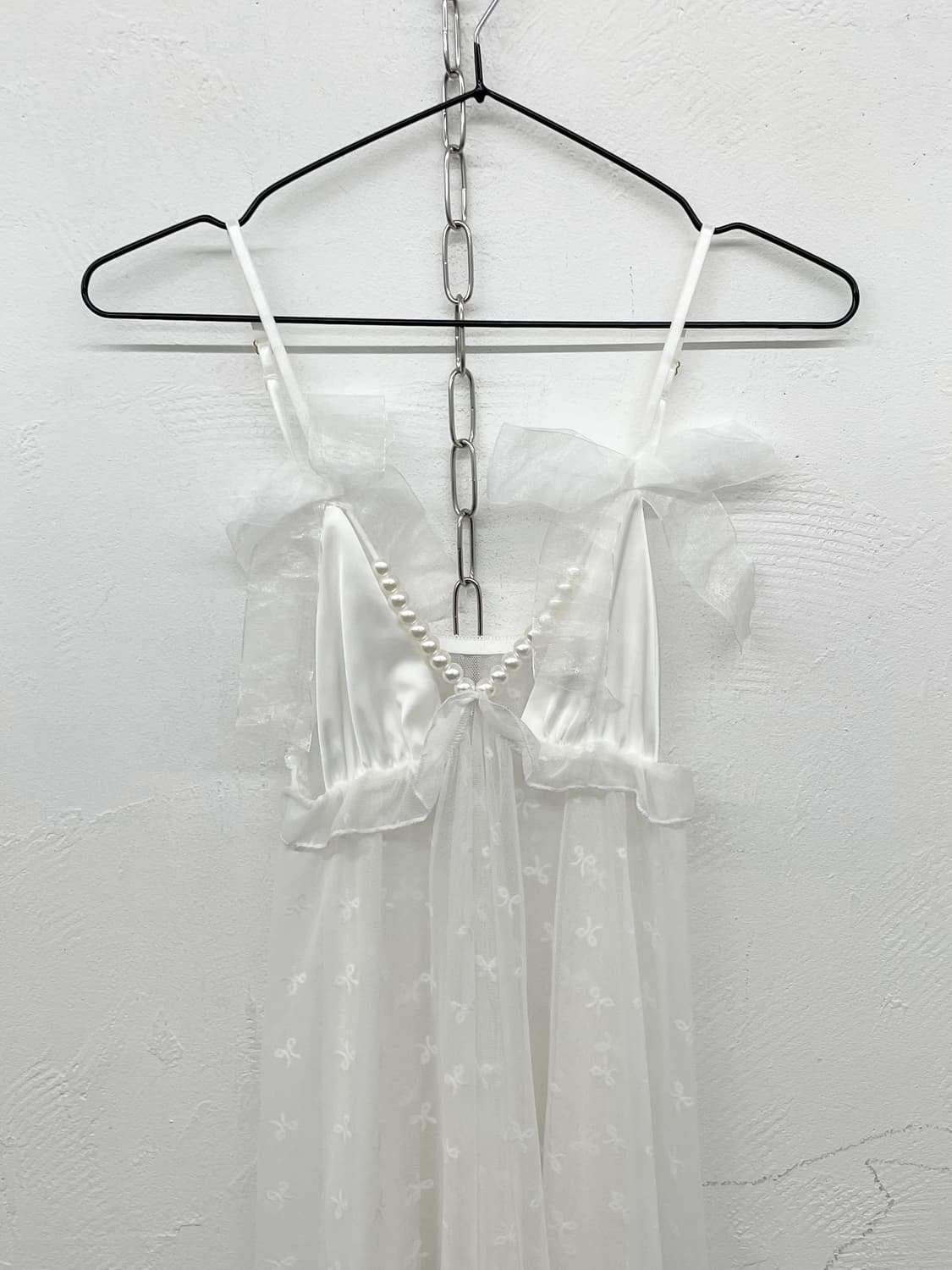 화이트페어리 진주 리본 레이스 슬립 상품이미지4