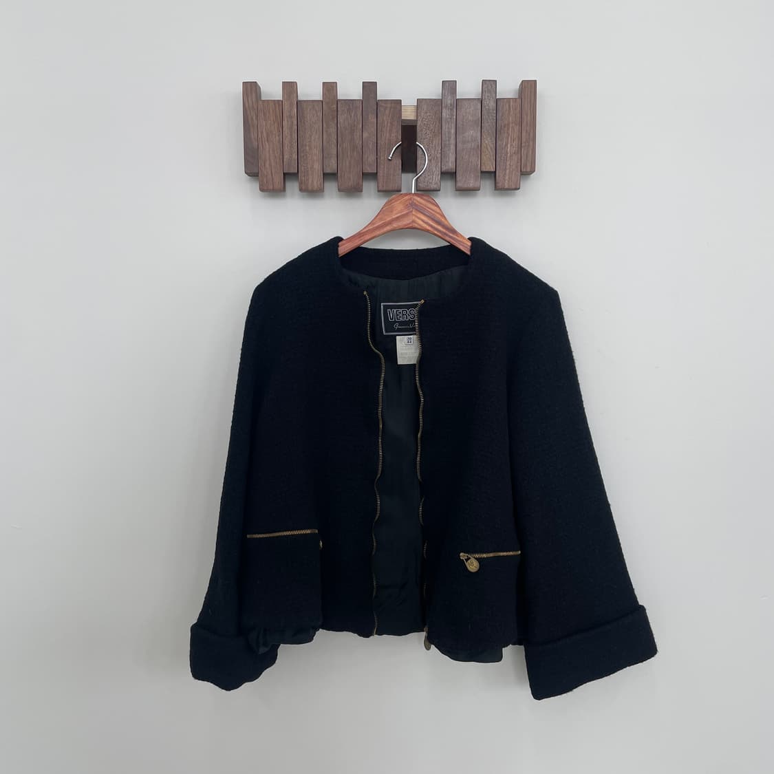 베르사체 울 집업 트위드 자켓 상품이미지2