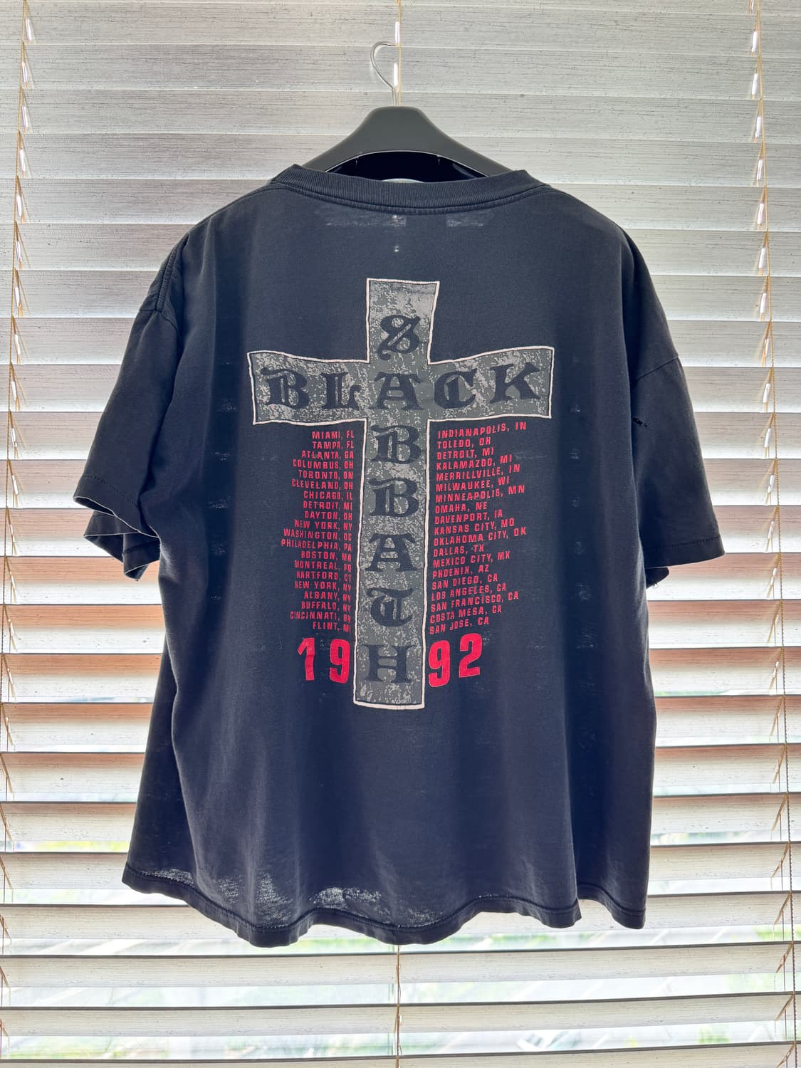 [XL] 90s 블랙사바스 92 Dehumanizer Tour 밴드티 상품이미지2