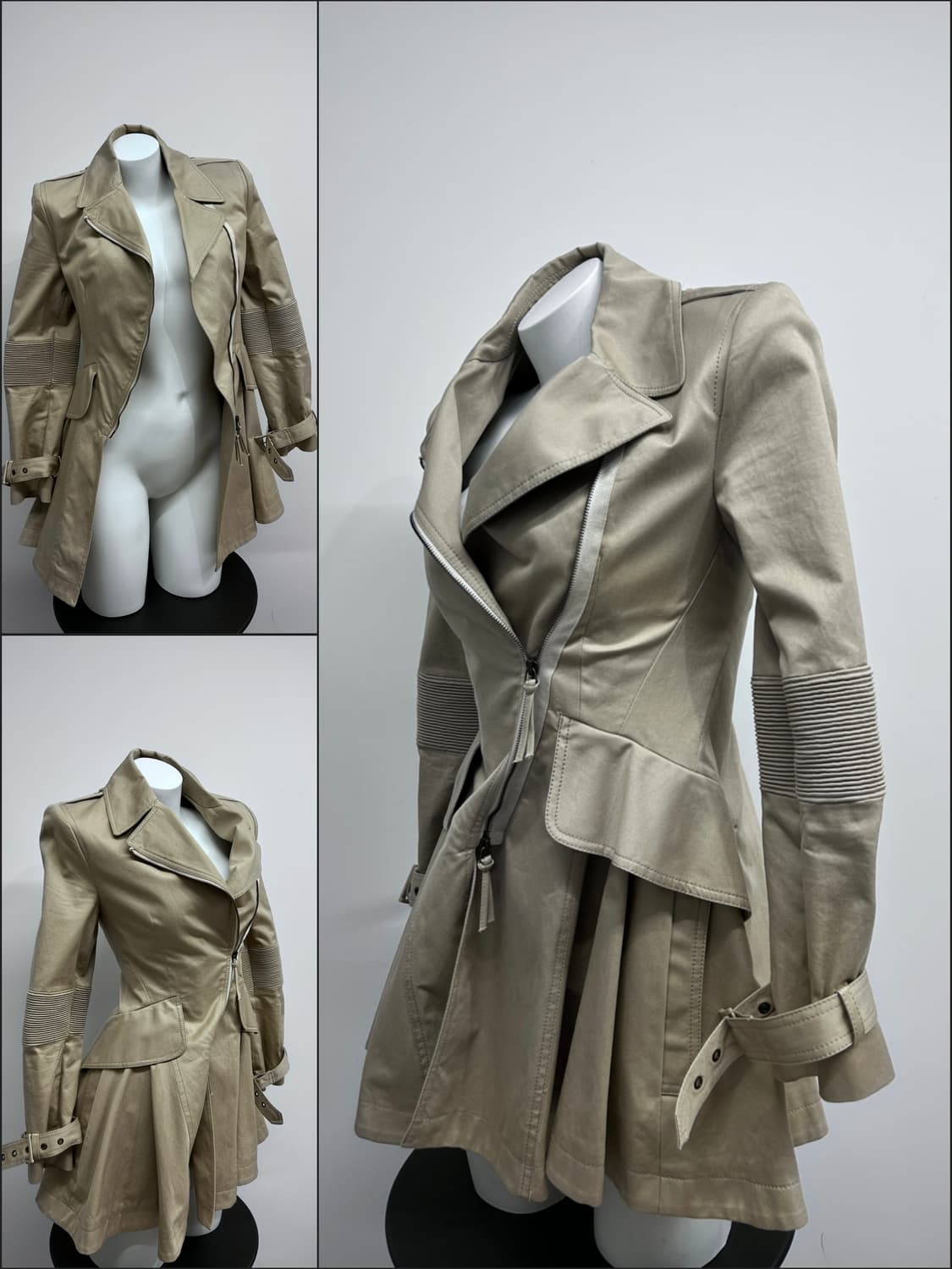 알렉신더 맥퀸 엘라스틱 사선 트렌치 코트 상품이미지1