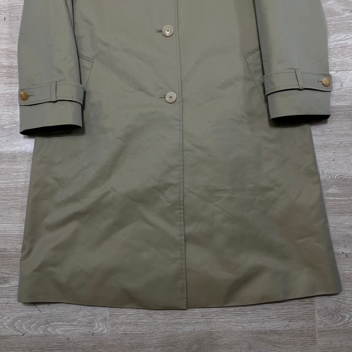 닥스 여성 체크안감 배색 카라 싱글 트렌치 맥코트 [카키] 85-160 상품이미지3