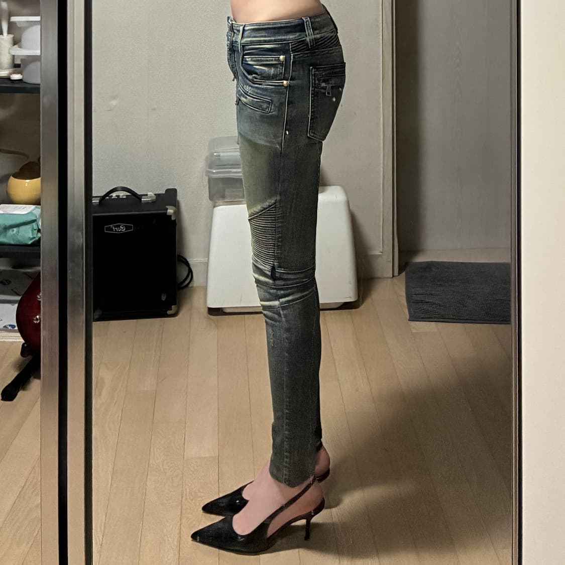 발망 클래식 슬림핏 녹워싱 바이커진 상품이미지2