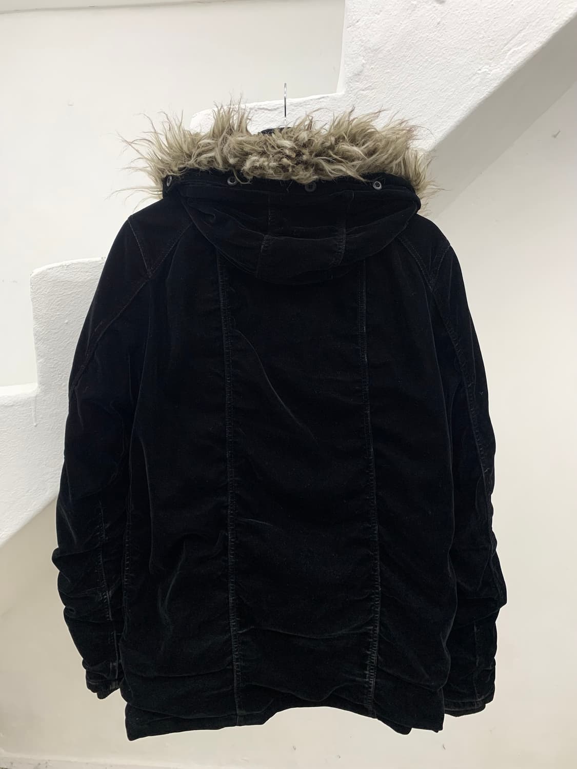 Spinash v-kei mood fur shirred velour co 상품이미지2