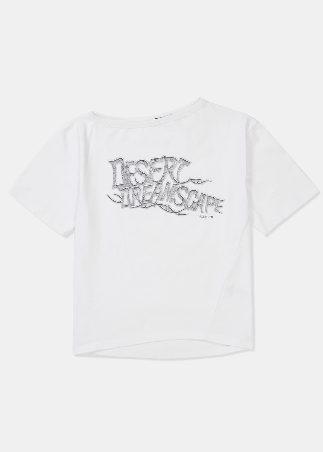 LCDC ASYMMETRIC PRINTED T-SHIRT 오프숄더 티셔츠 상품이미지1