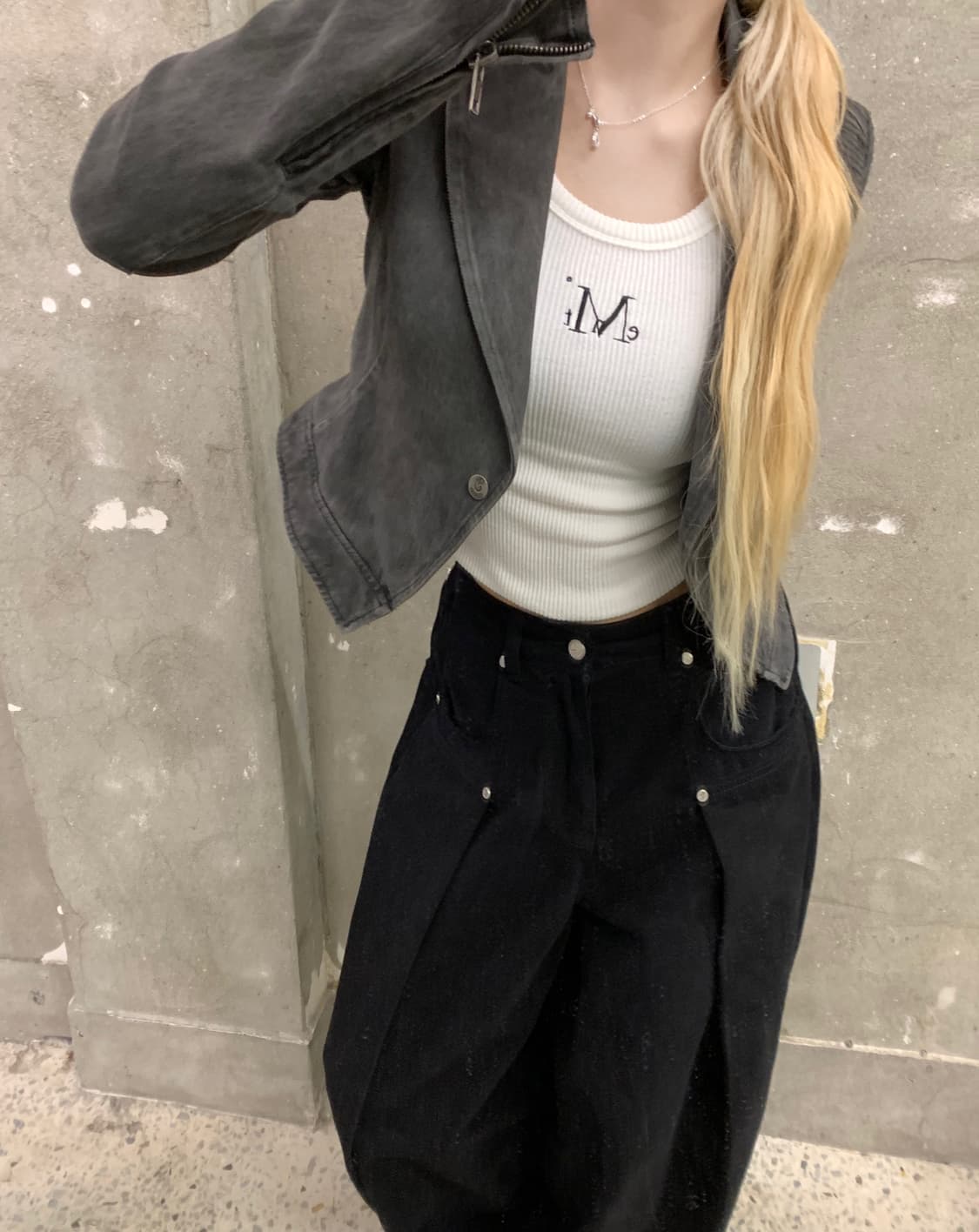 Diesel 디젤 챠콜 코튼 라이더 자켓  상품이미지2