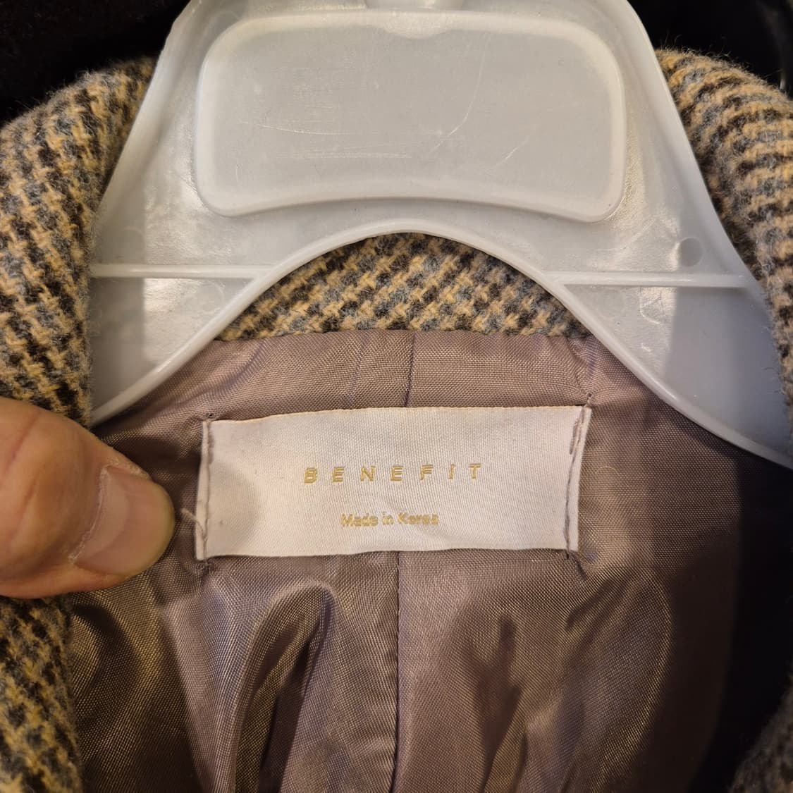 여성-FREE 울 체크블레이져  상품이미지3