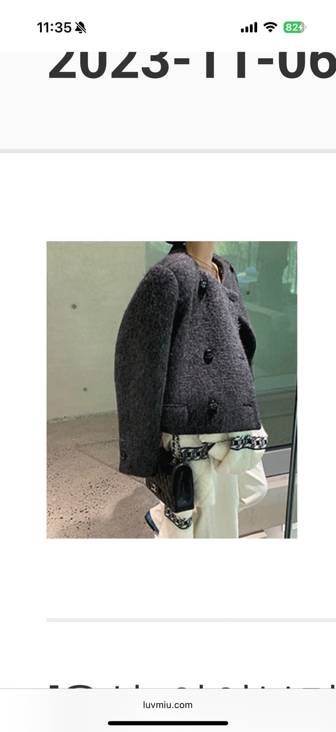 러브미우 끌레 부클 코트 아이보리  상품이미지2