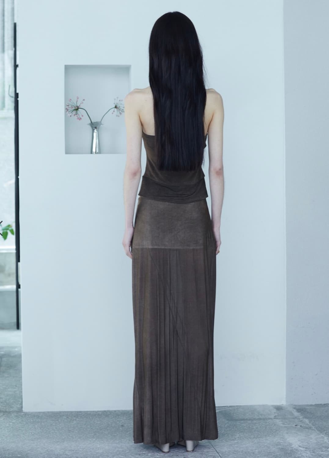 Personal Language 퍼스널랭귀지 슬리브리스 홀터넥 탑 커피  상품이미지3