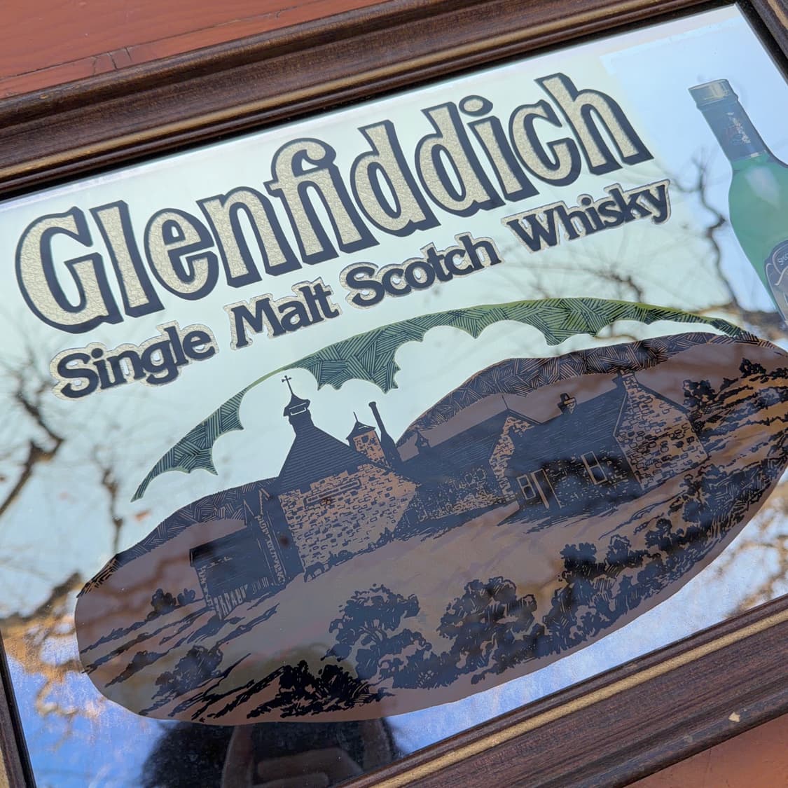 빈티지 소품 1970년 글렌피딕 거울 액자  상품이미지2