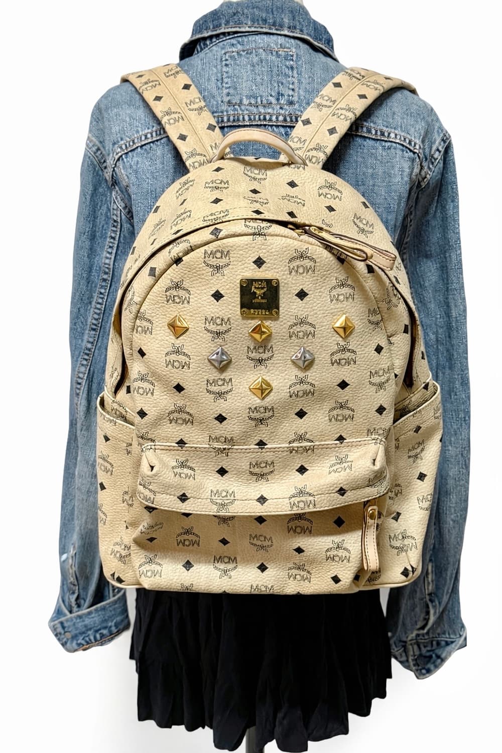정품 MCM 비세토스 스타크 백팩 베이지 상품이미지1