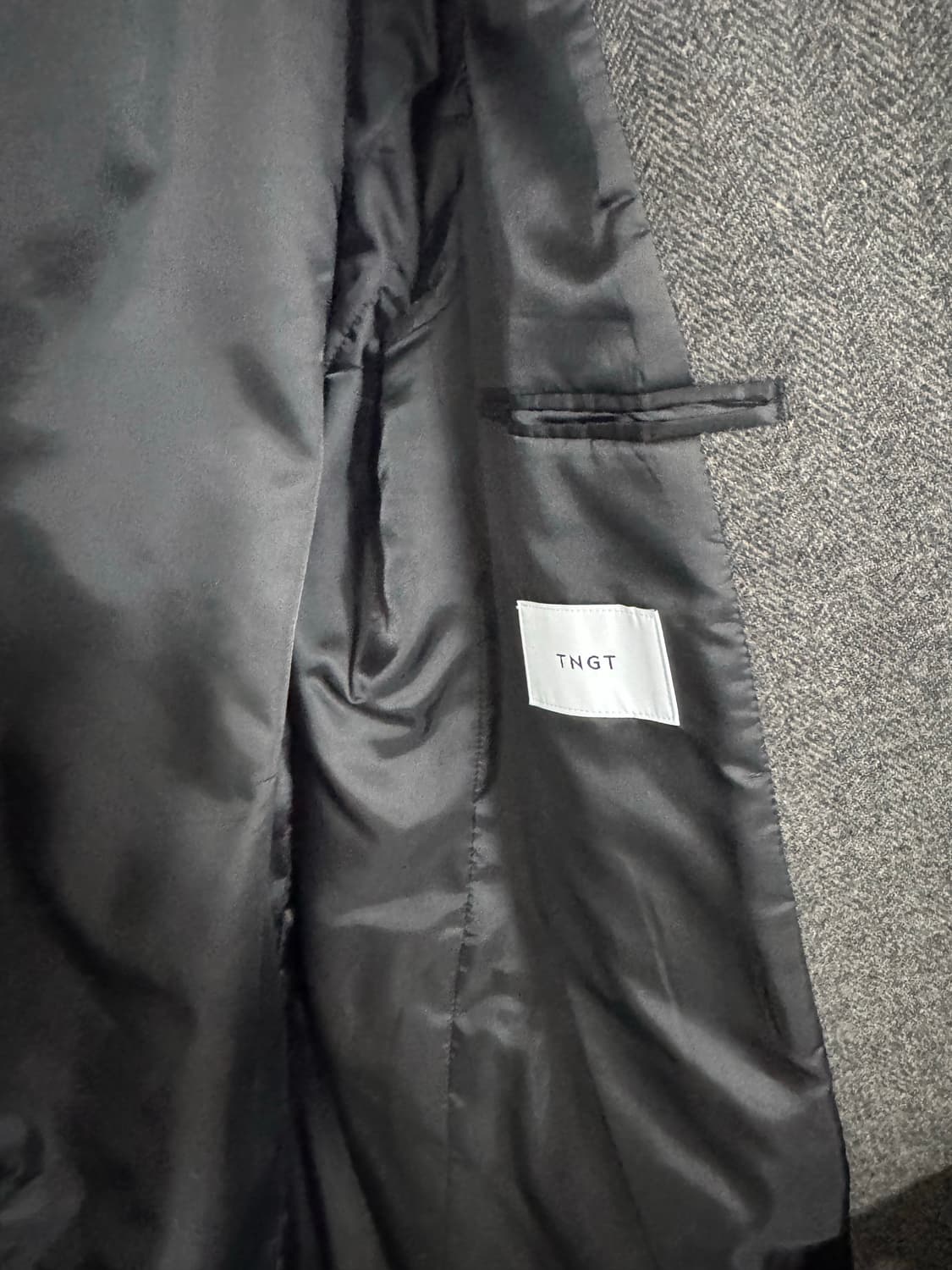 티앤지티 Redford 대디핏 헤링본 싱글브레스트 코트 110 상품이미지4