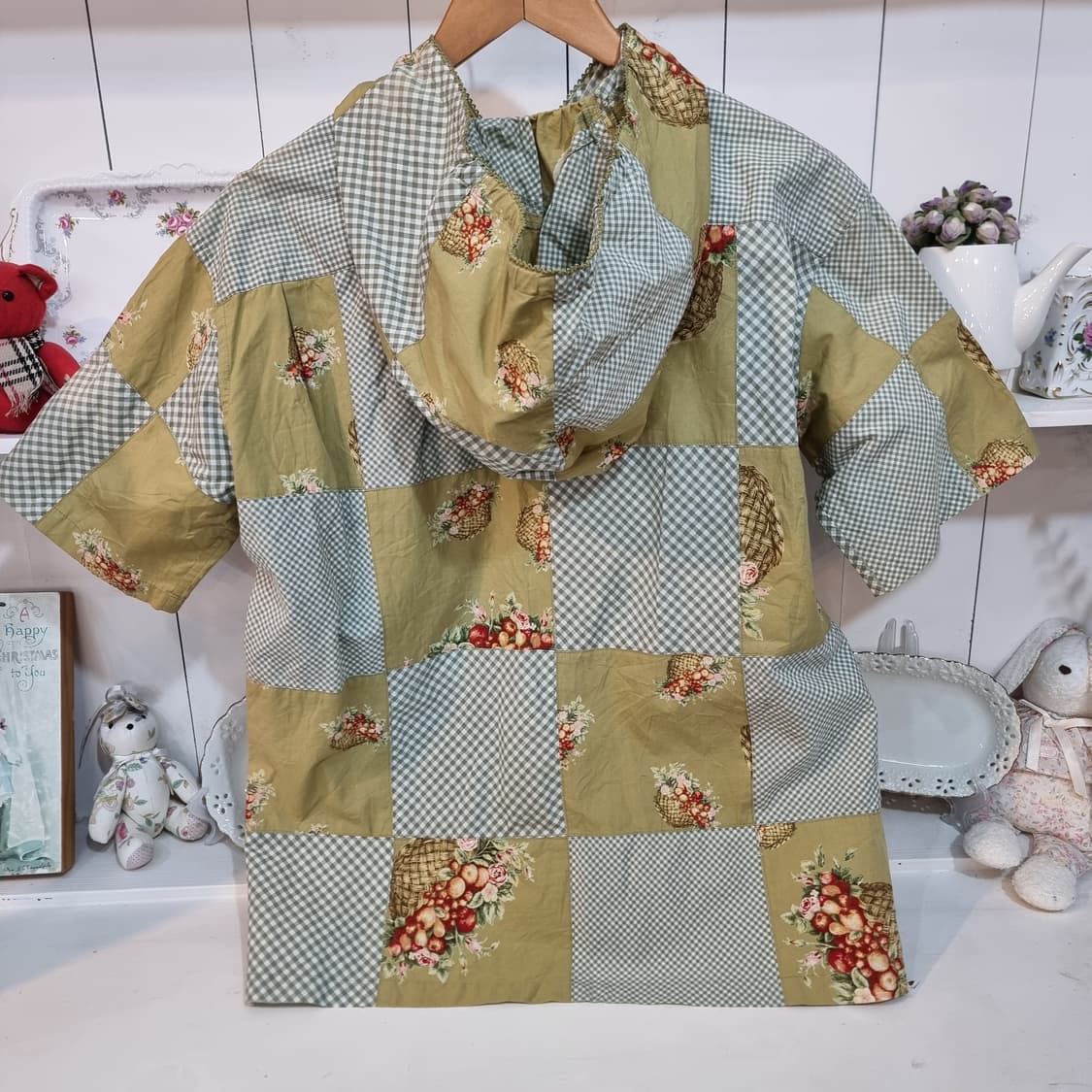 원더풀 월드 패치워크 후드 반팔 셔츠 상품이미지5