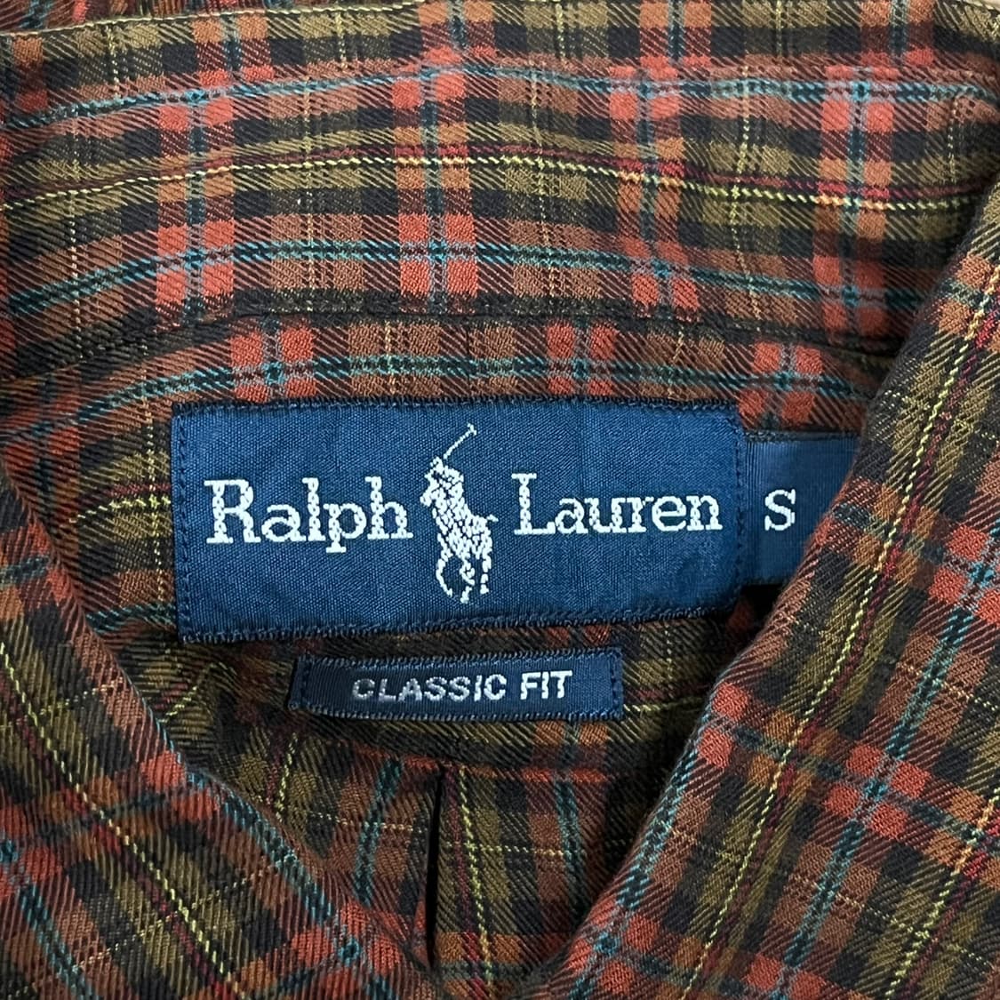 [정품/S] 폴로 랄프로렌 체크 셔츠 브라운 계열 b10 상품이미지5