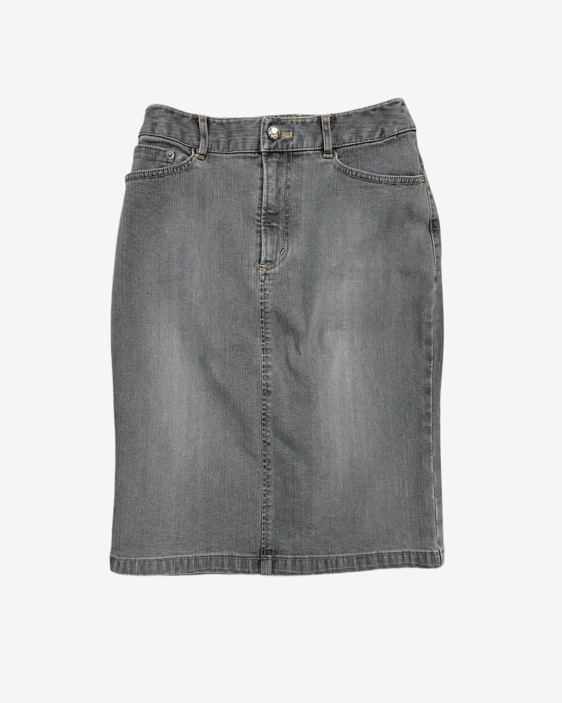 gem button grey denim skirt 상품이미지1