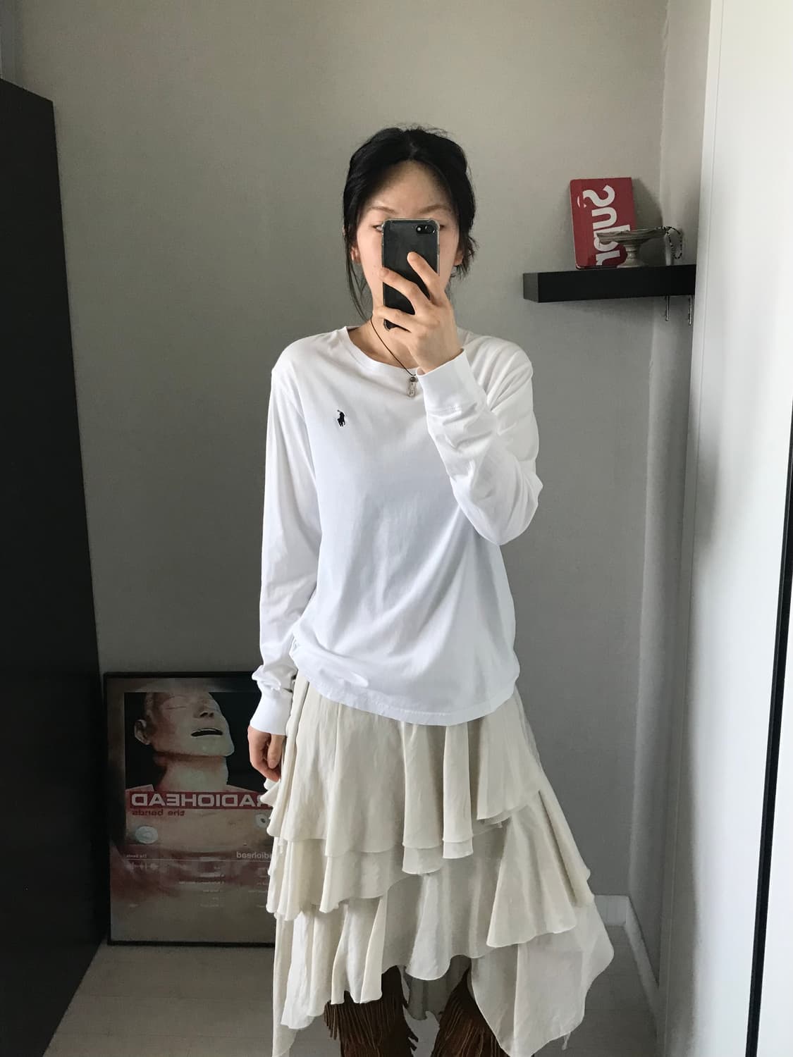 폴로 랄프로렌 포니로고 화이트 롱슬리브티 상품이미지5