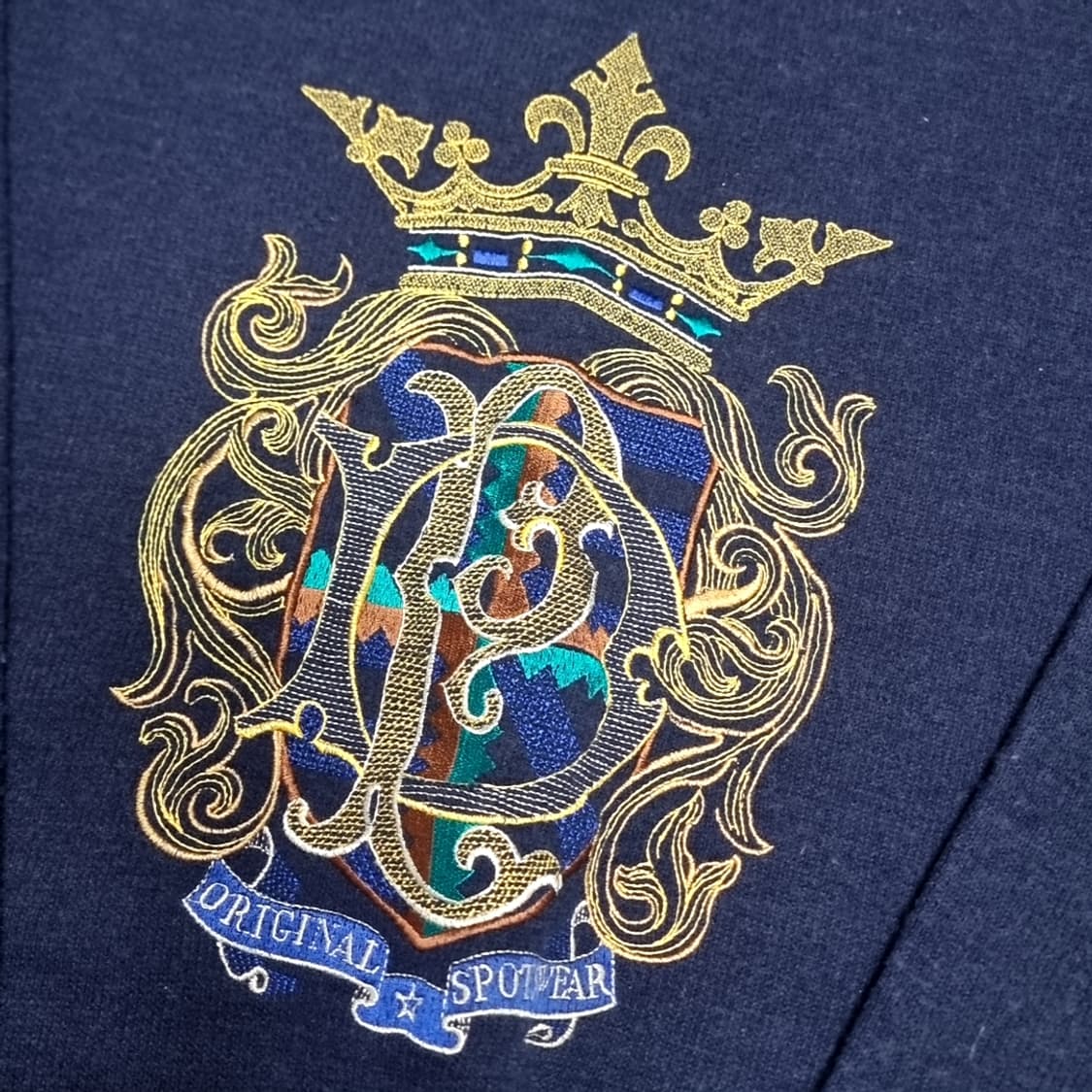 미제usa 터치윈드 90s빈티지 자수 맨투맨 네이비(L) 상품이미지2