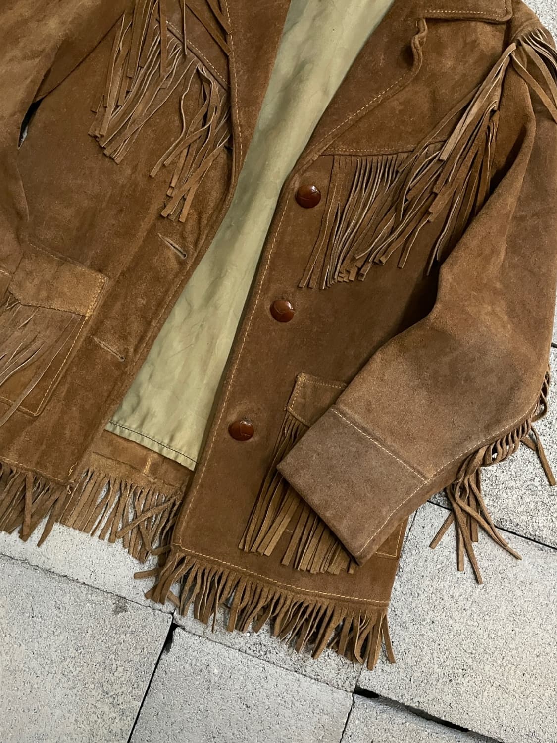 70s 쇼트 웨스턴 스웨이드 프린지 자켓 상품이미지2