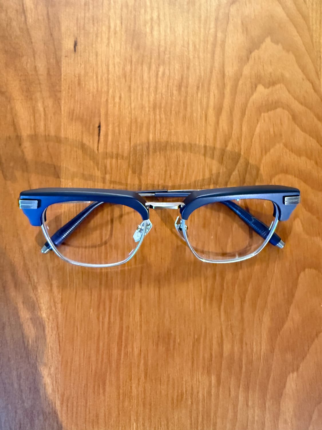 아코니 허블 네이비/실버 하금테 안경 상품이미지1