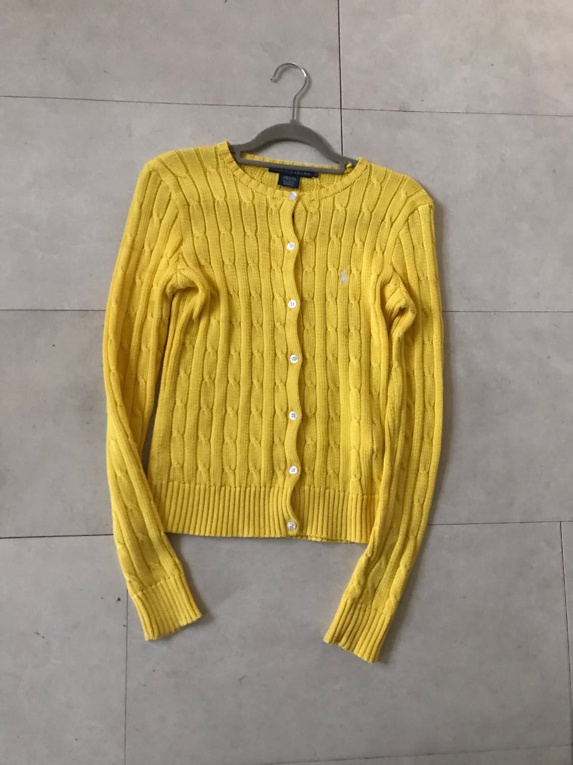 폴로 옐로우 케이블 가디건 상품이미지8