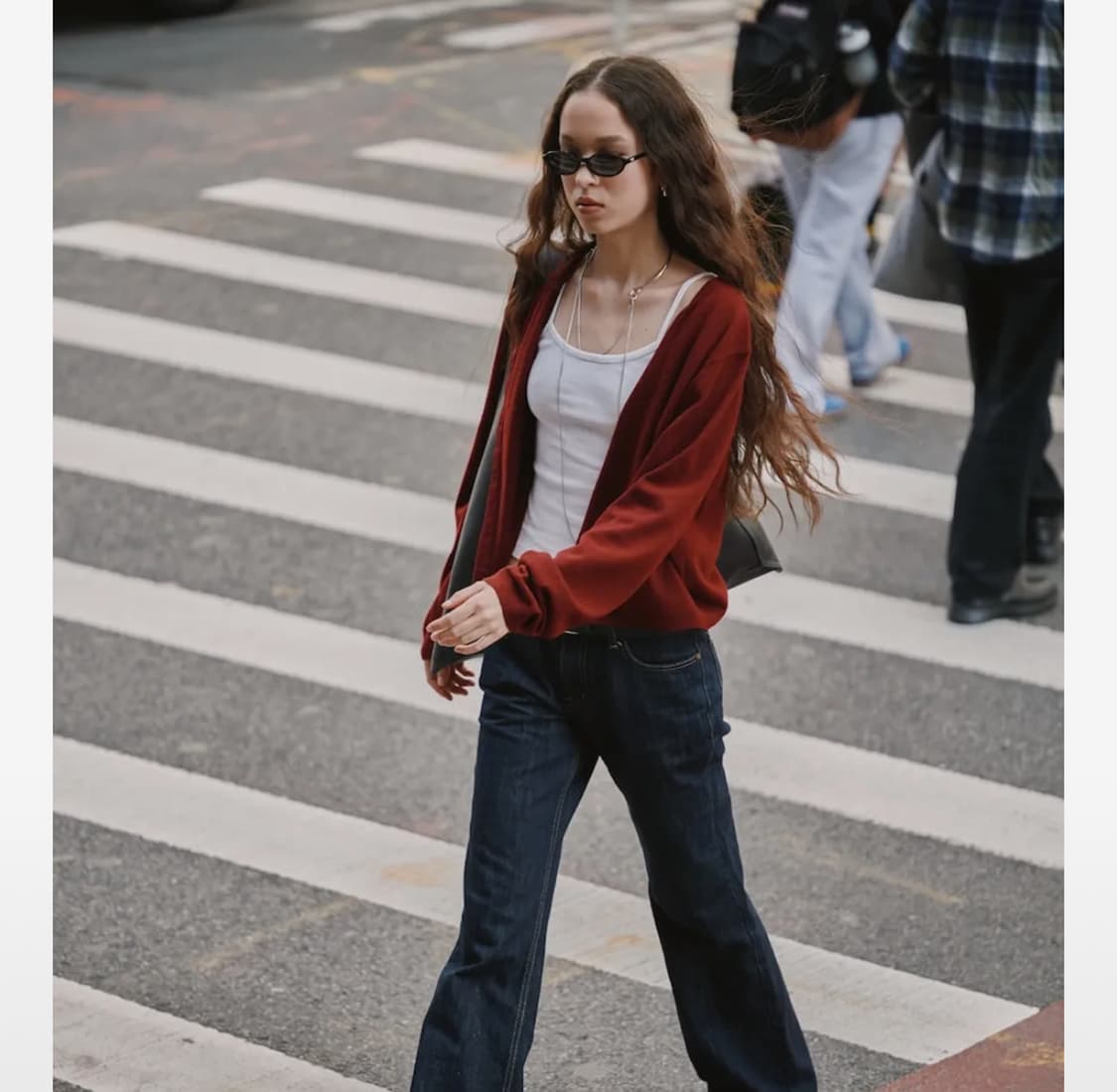 글로니 클래식 루즈핏 가디건(wine) 상품이미지2