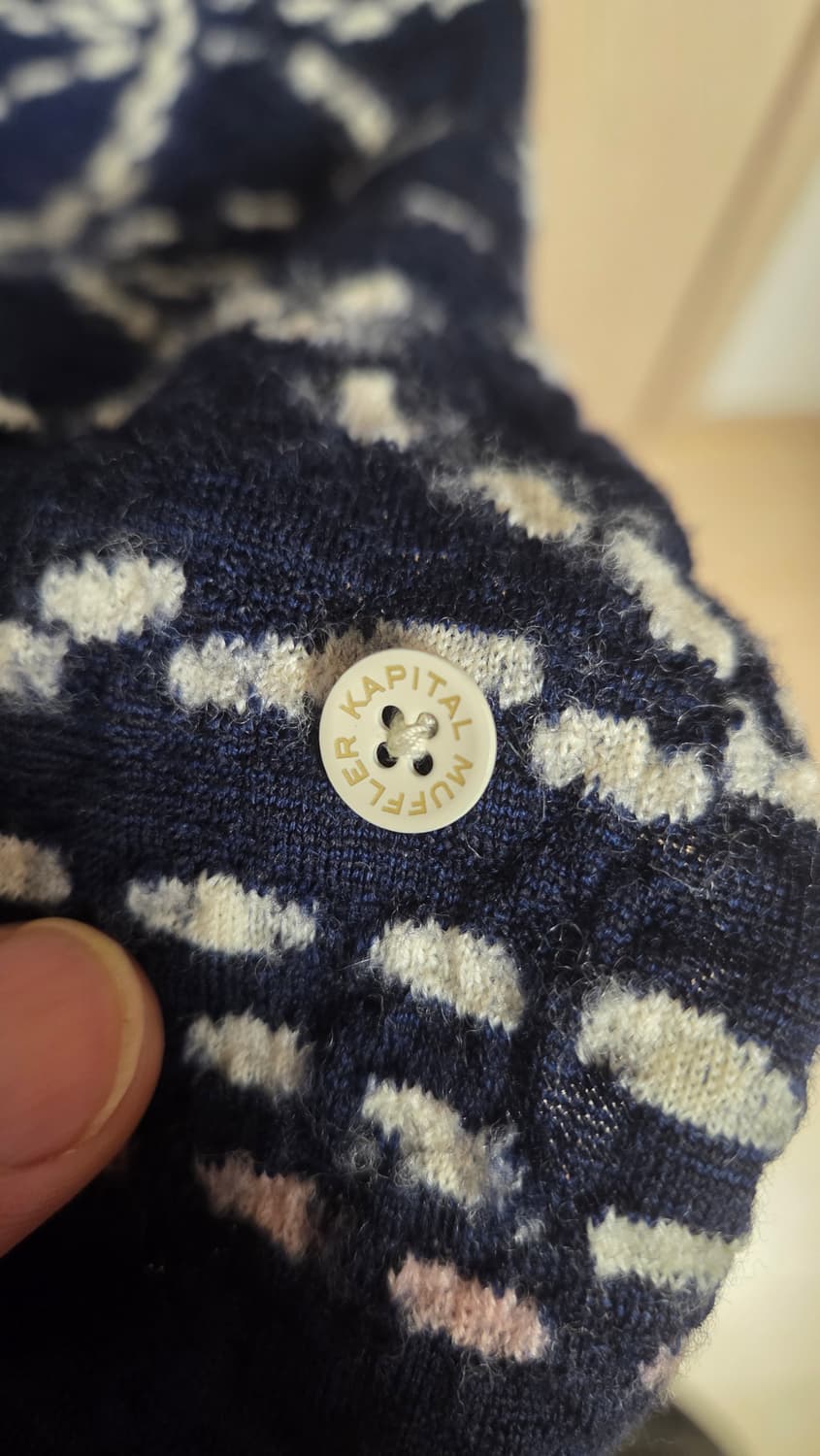 캐피탈 축융 울 사시코 해피스카프 네이비 상품이미지5