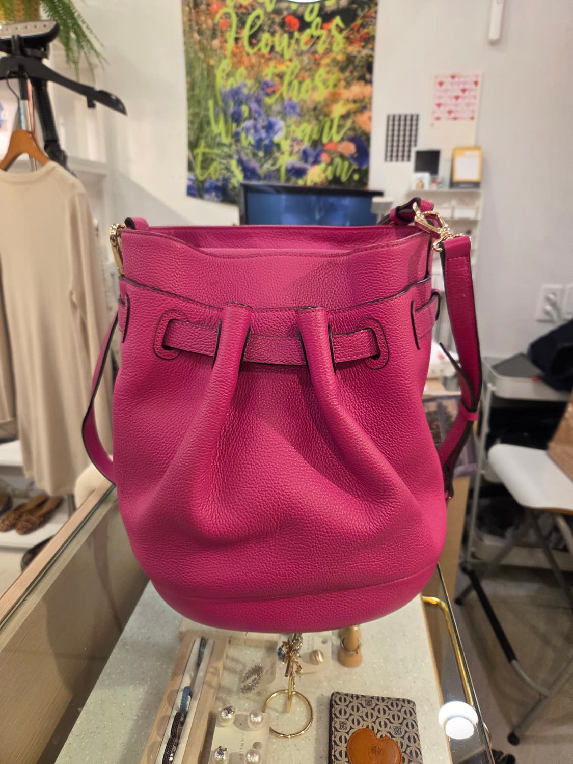 브루노마글리 핫핑크 버킷백 상품이미지5