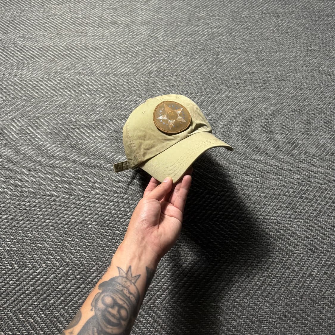 00s 랄프로렌 폴로진스 밀리터리 베이지 볼캡 모자 상품이미지3