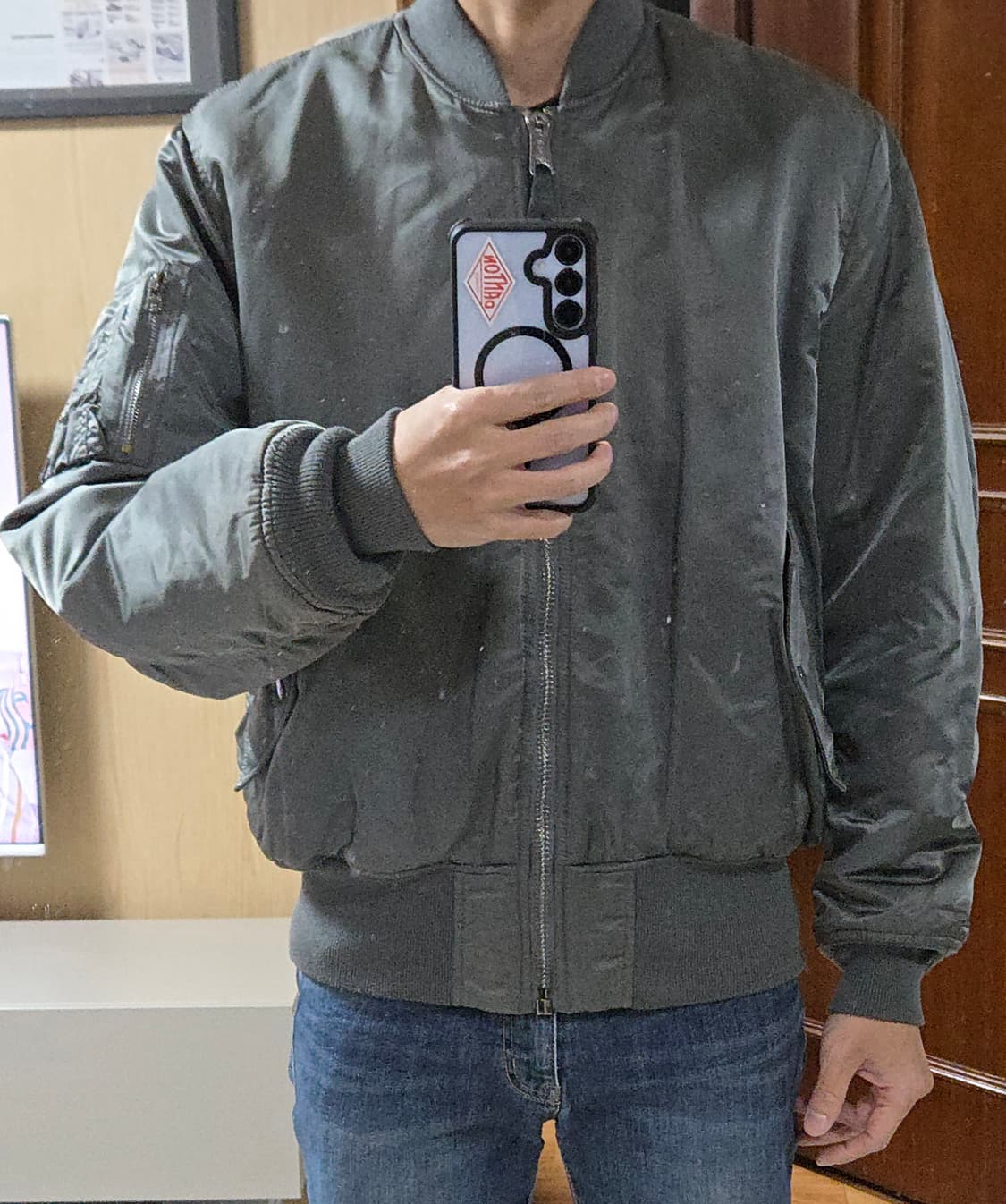 (착샷) 알파인더스트리 ma-1 건메탈 마원 상품이미지7