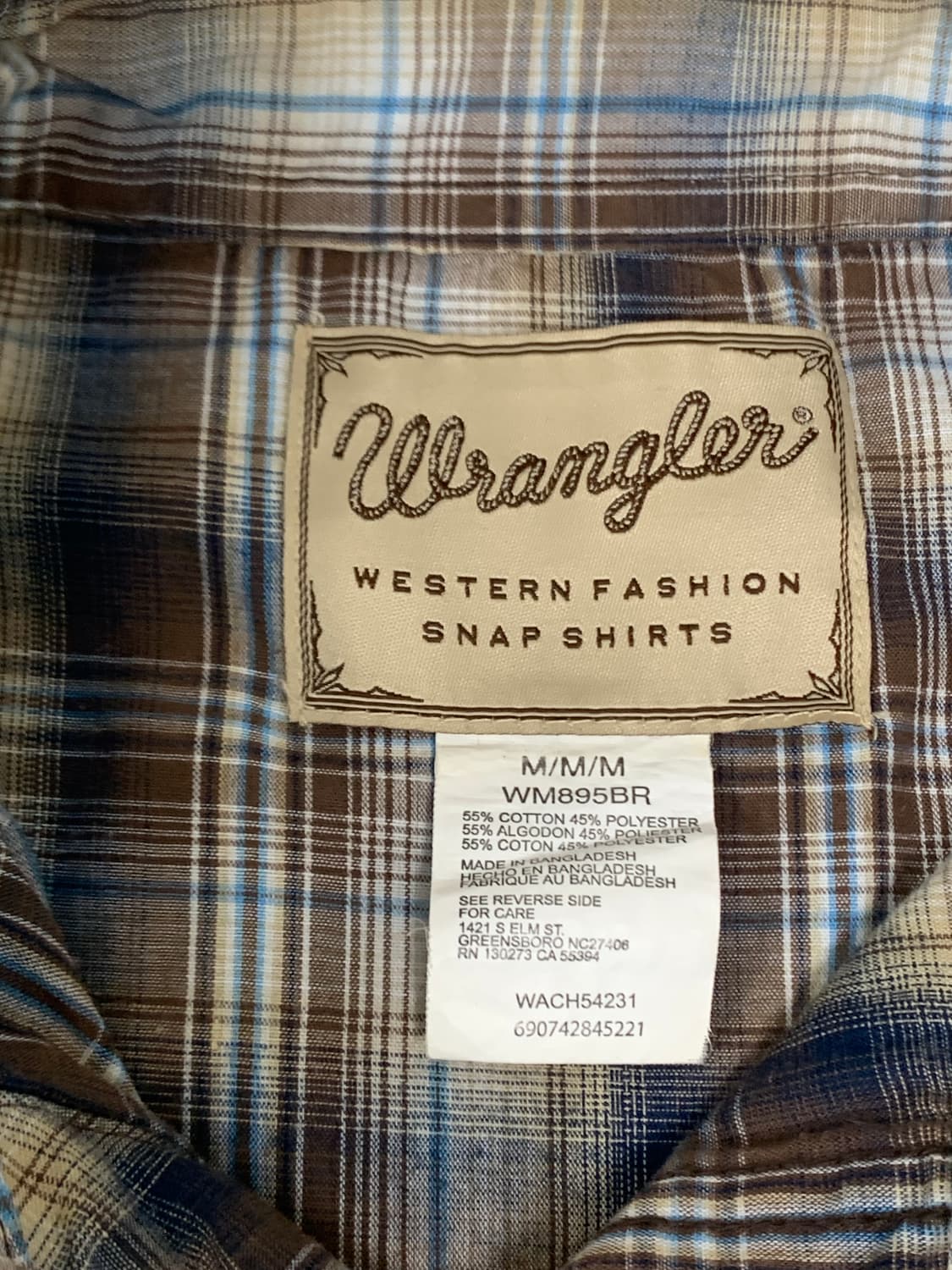 WRANGLER 웨스턴 반팔 셔츠 상품이미지1