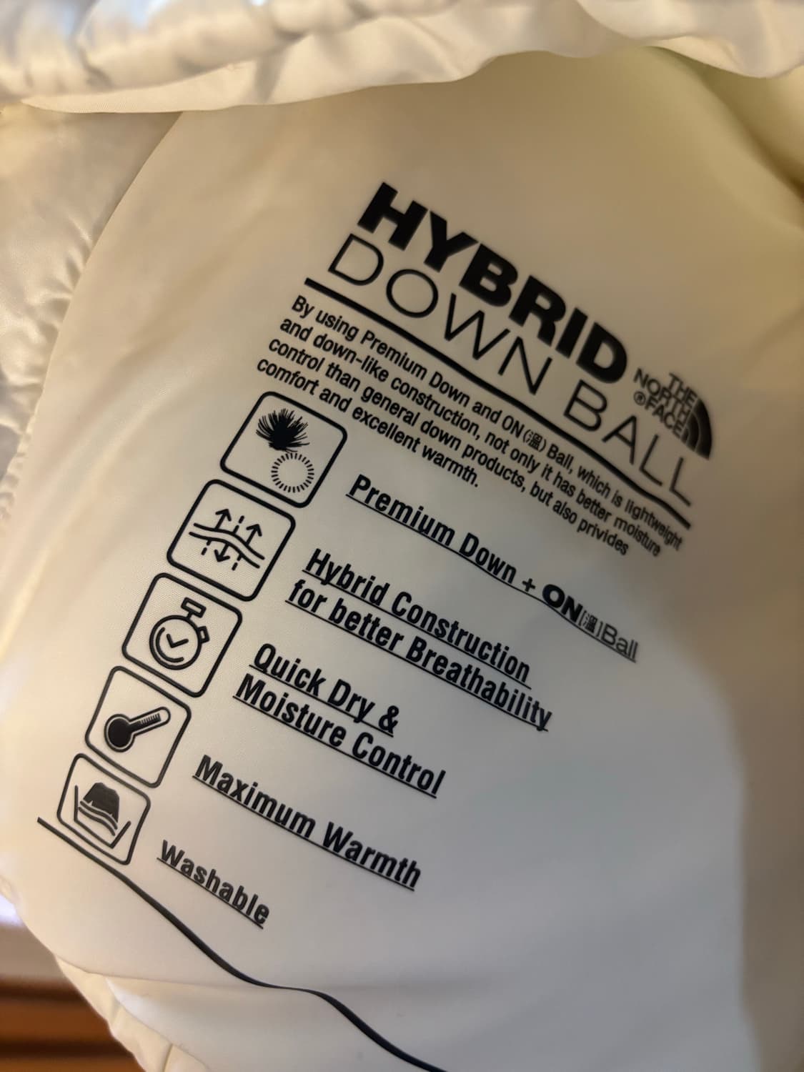 노스페이스 눕시 하이브리드 다운볼 아이보리 상품이미지8