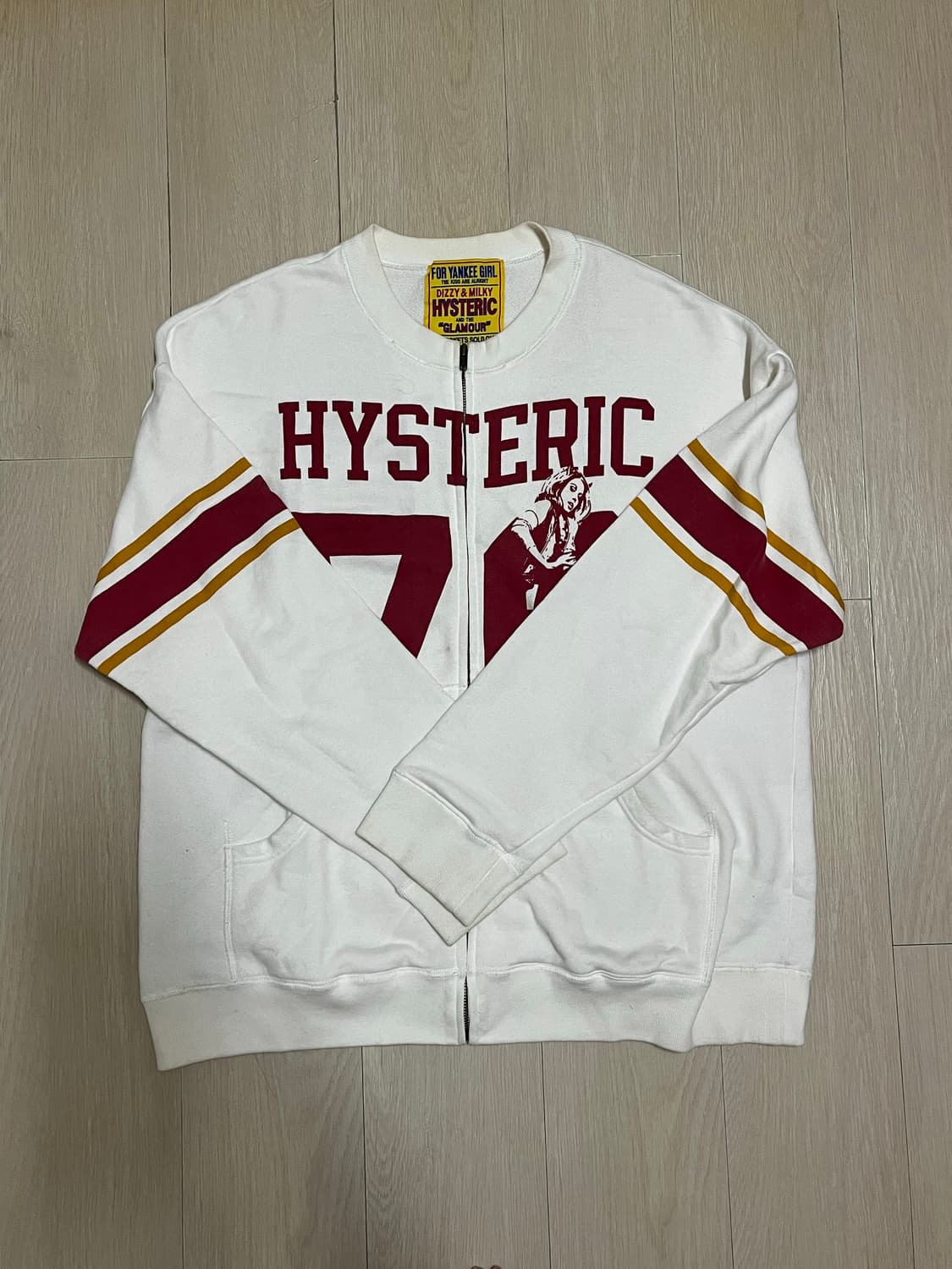 [당일배송] 히스테릭글래머 76 점퍼 화이트, 히스테릭글래머 제니 집업 상품이미지2